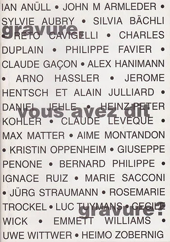 gravure, vous avez dit gravure?