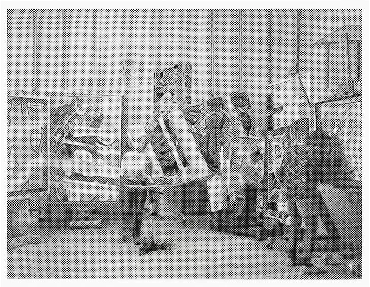 1990 [Roy Lichtenstein together with an assistant in his studio in Southampton], 2023-2024