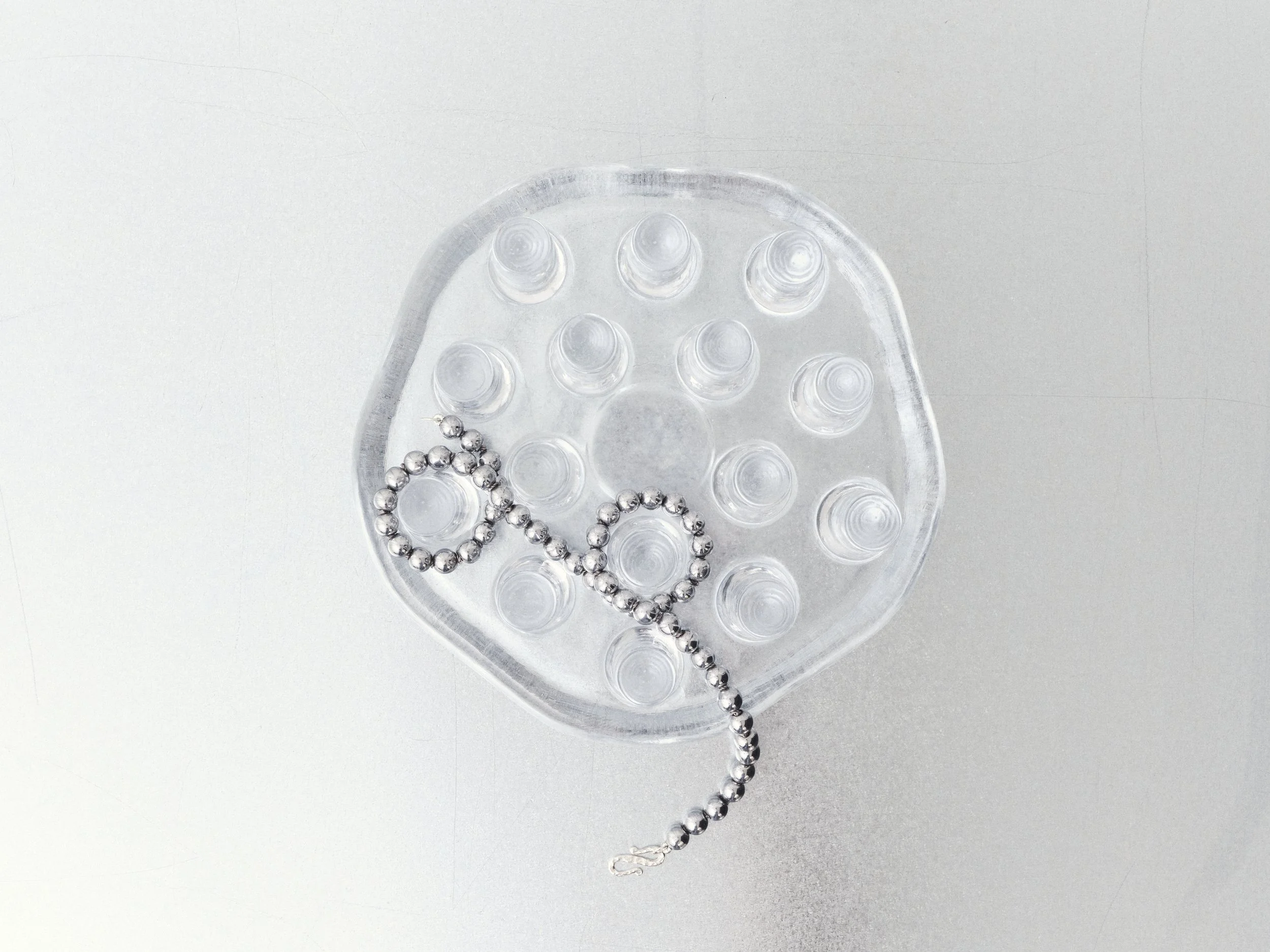 Luna Necklace — Rhodium-Plated Hematite