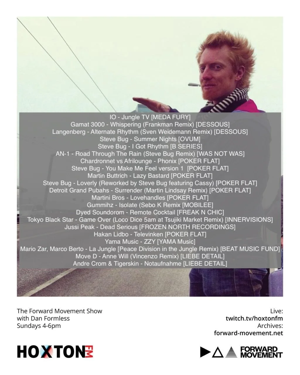 Today&rsquo;s show was so much fun indulging in early @pokerflat_recordings especially @steve_bug releases from the noughties. What an era! Thanks everyone who tuned in on Mixcloud. Catch you next Sunday 4-6pm or go check the archives on Forward-Move