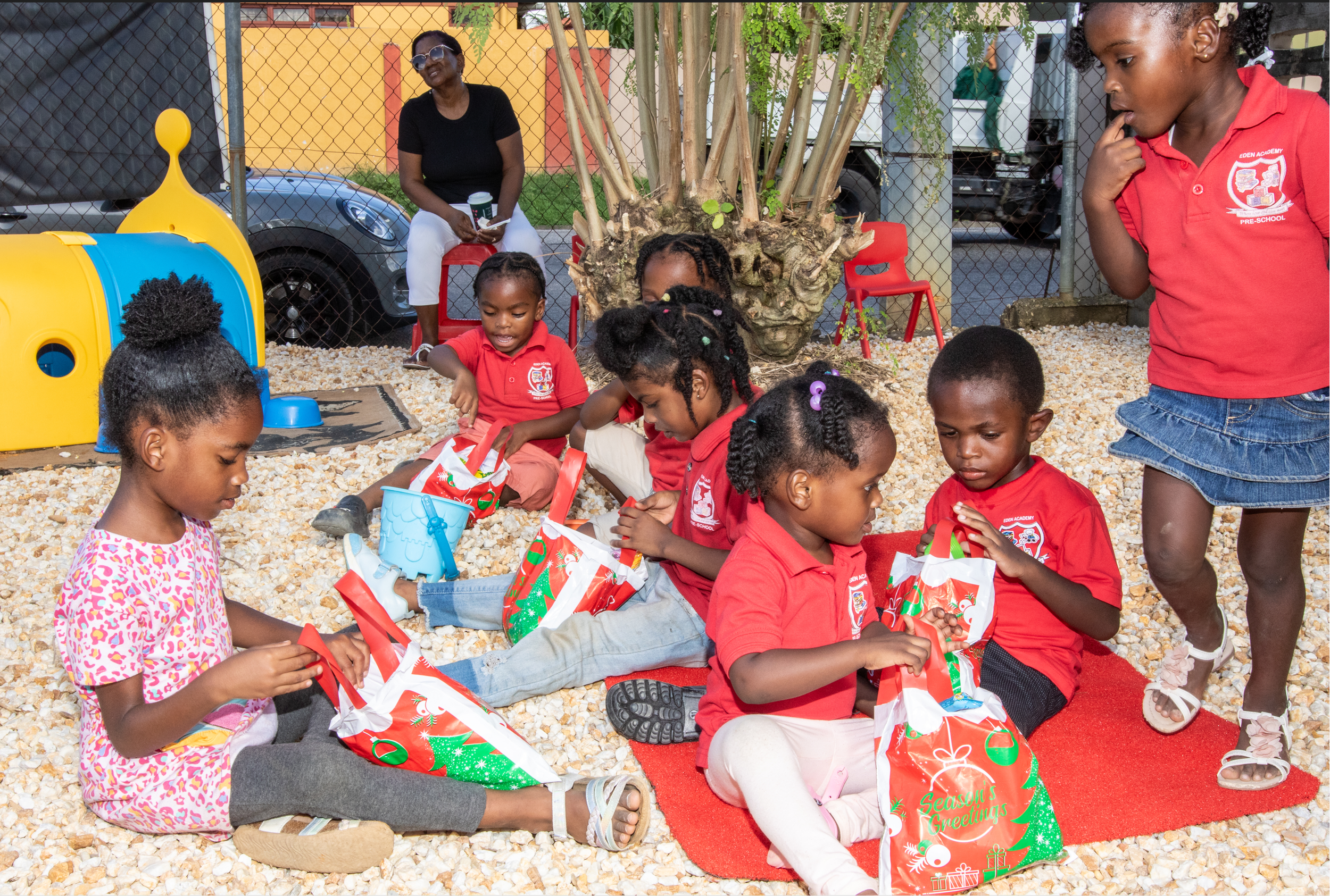  Kids at Eden Academy enjoy an early Christmas special on December 22nd courtesy the Digicel Trinidad and Tobago Foundation 'Digi Christmas is D Bess' staff initiative. 