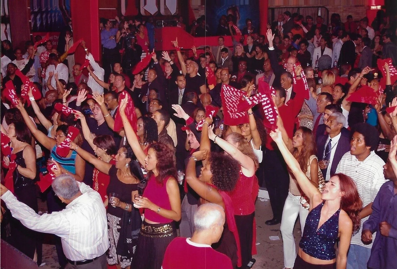  Interconnection conquered: A snapshot of the party organised by SWF&CO to launch Digicel Trinidad and Tobago in 2005. 