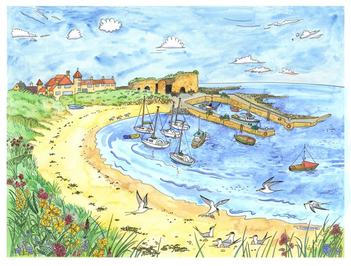 Beadnell Bay Summer - Card