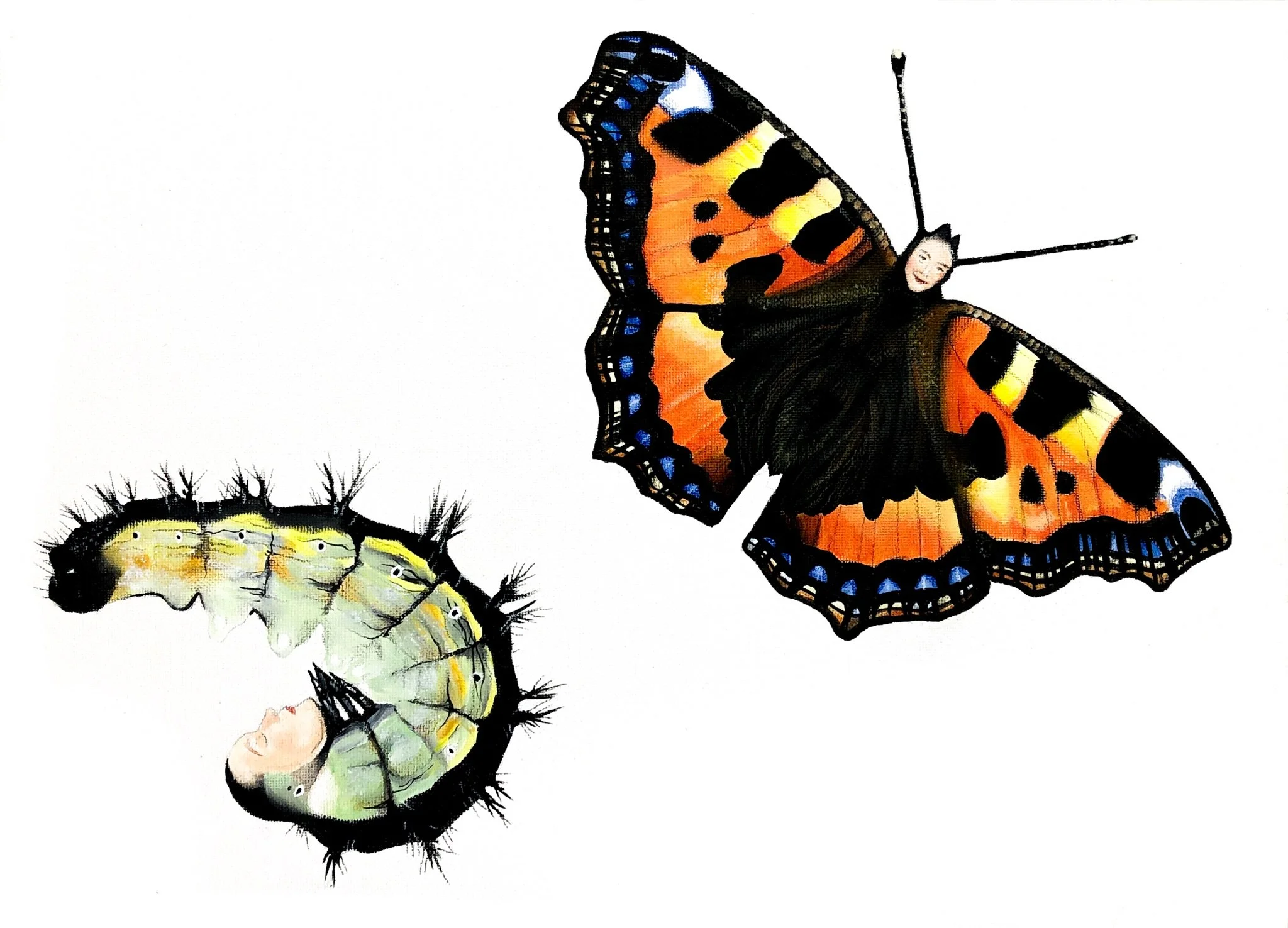 Metamorphosis - Acrylic on A3 Canvas Board - POA/Prints Available