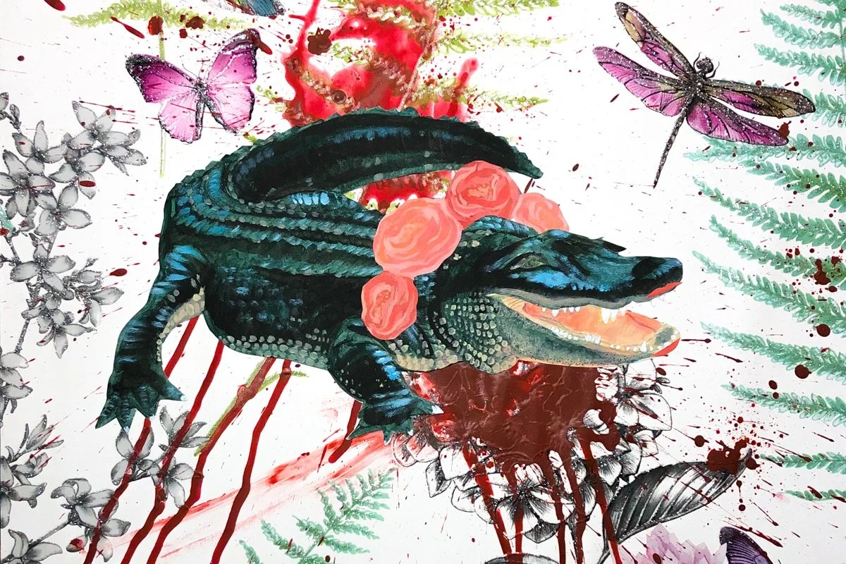 Thicker than Water - Mixed Media Acrylic on A3 Board - SOLD - Prints Available