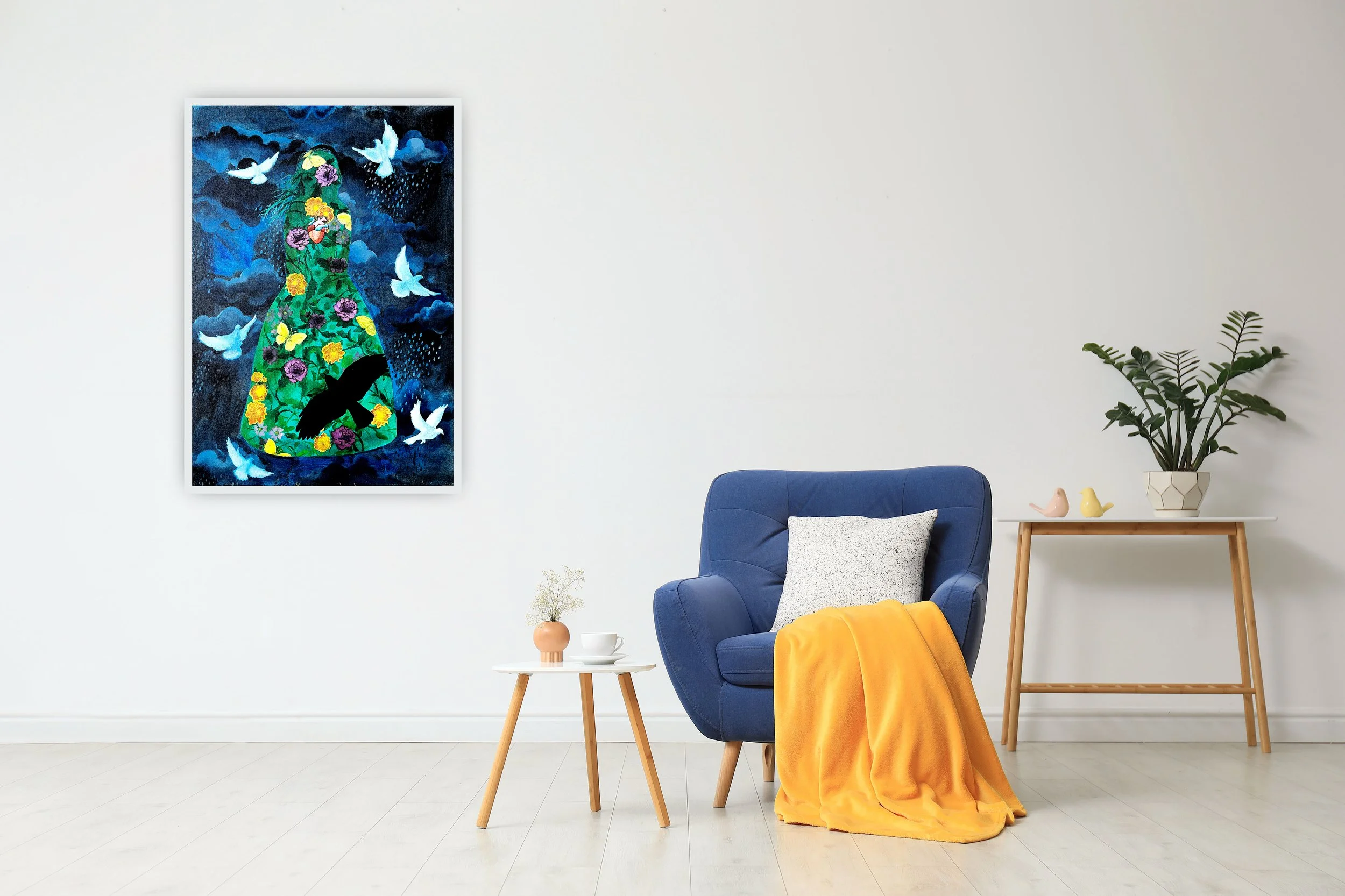 Psyche - Original Acrylic on Canvas A1 Framed Painting