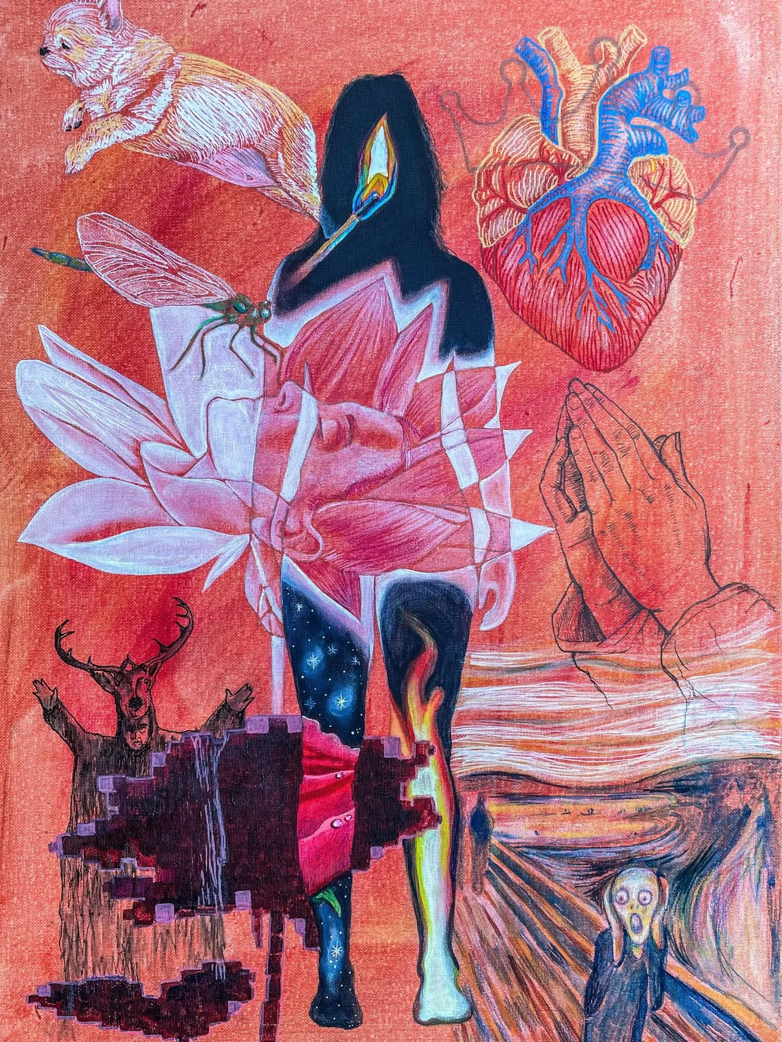 Tell Your Story with Your Whole Heart - Acrylic on A2 Canvas Board - POA/Prints Available