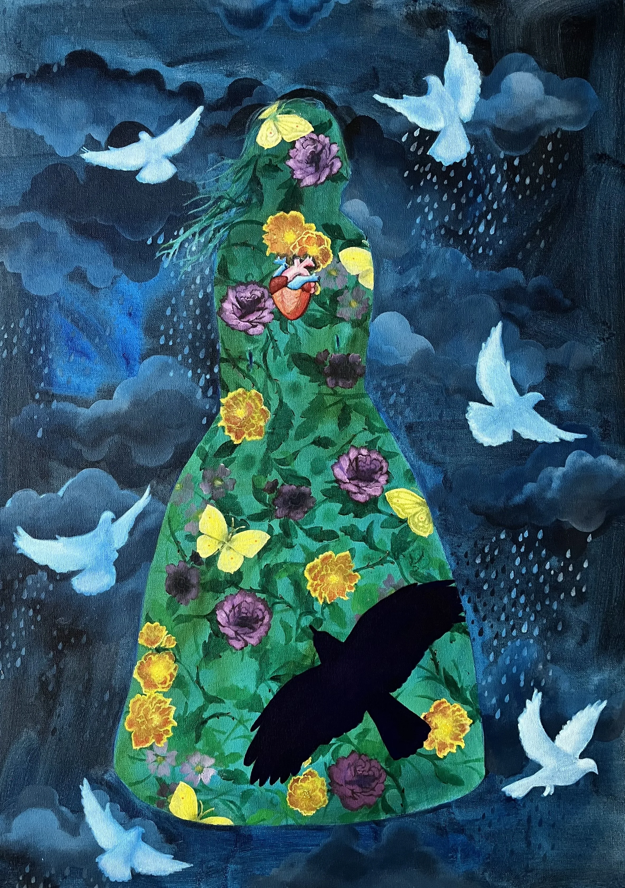 Psyche - Acrylic on A1 Canvas Board
