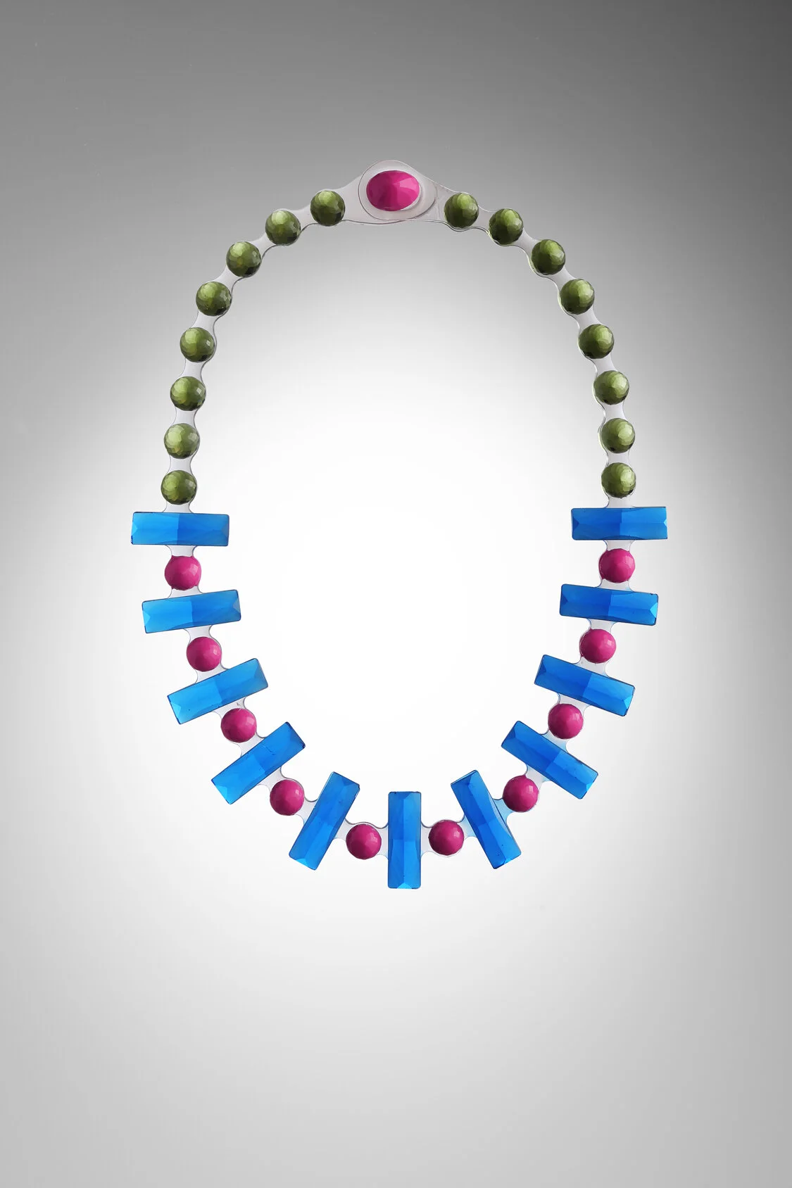 Hi Lands Necklace - Blue, Green And Pink