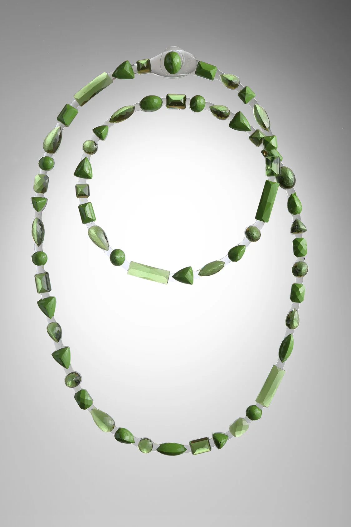 Long Stone Necklace - Green