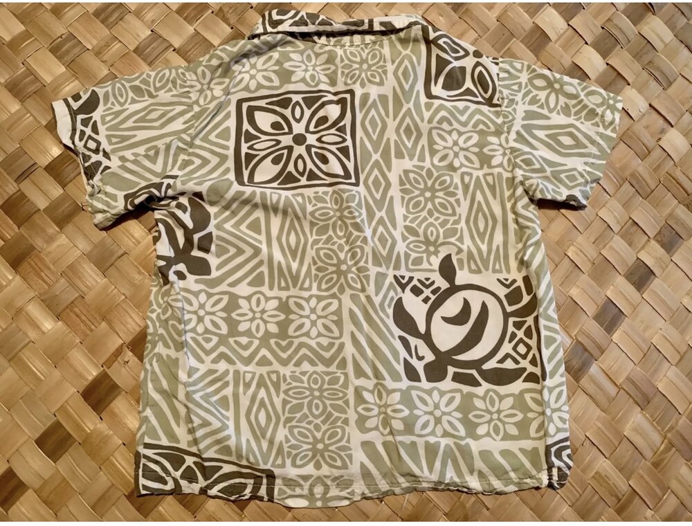 Men's Surf Line Hawaii Cotton Modern Fit Shirt - Tiki Leaf Brown