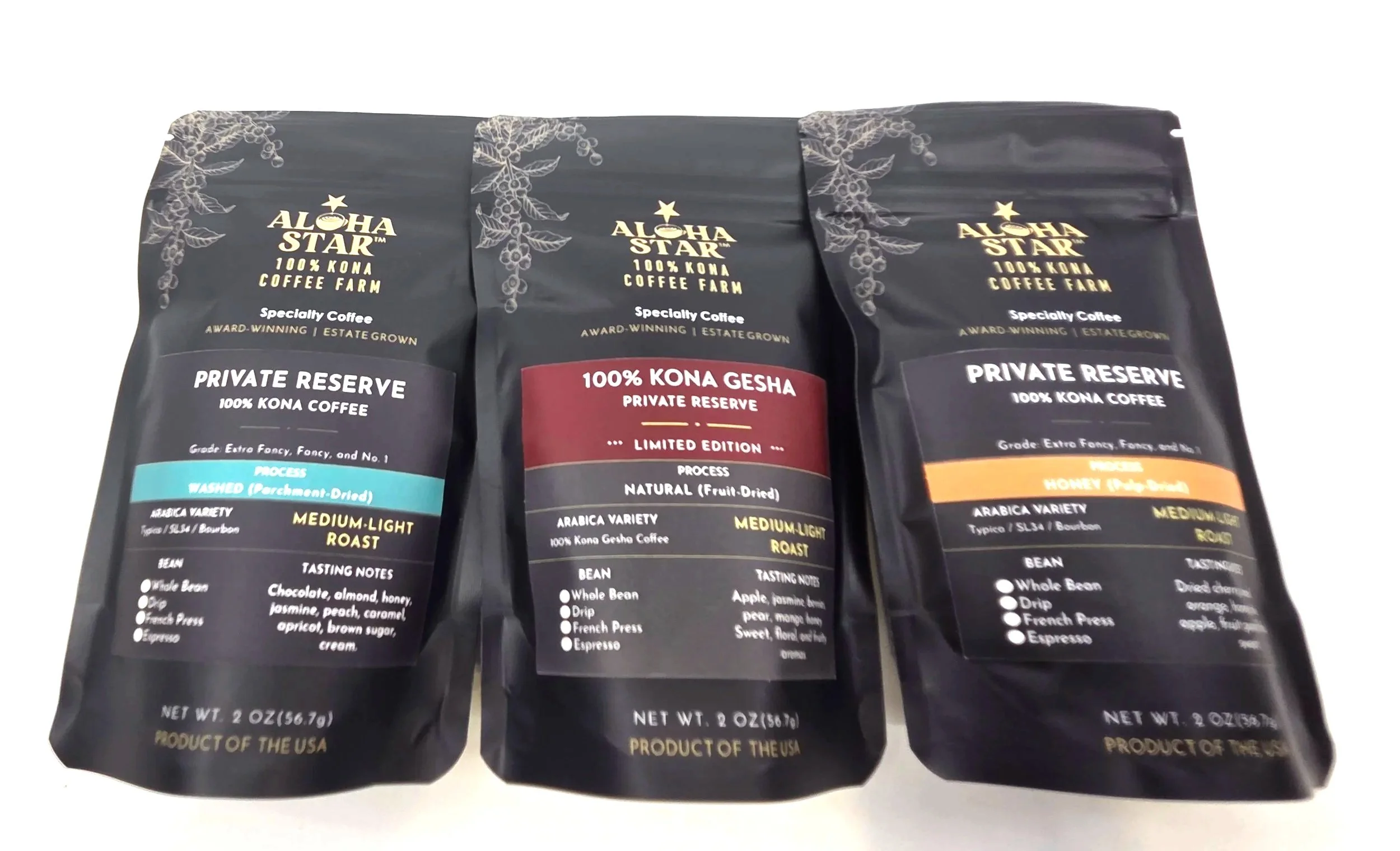 100% Kona Coffee Samplers & Corporate Gifts