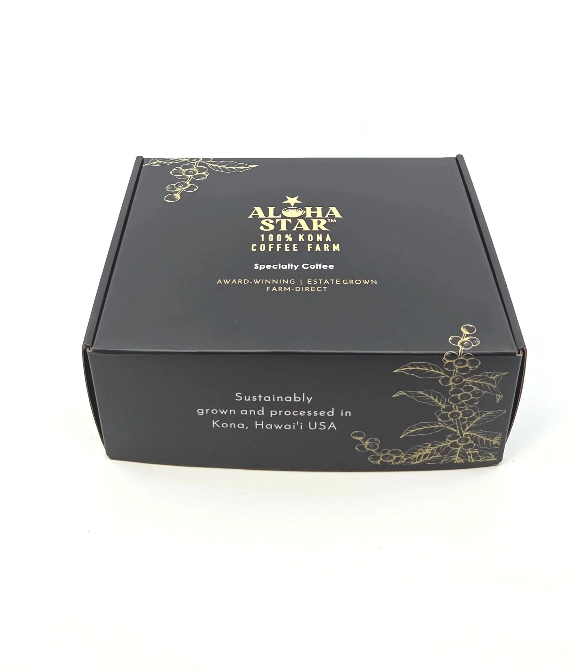 Aloha Star 100% Kona Coffee Farm Gift Box Outside Image