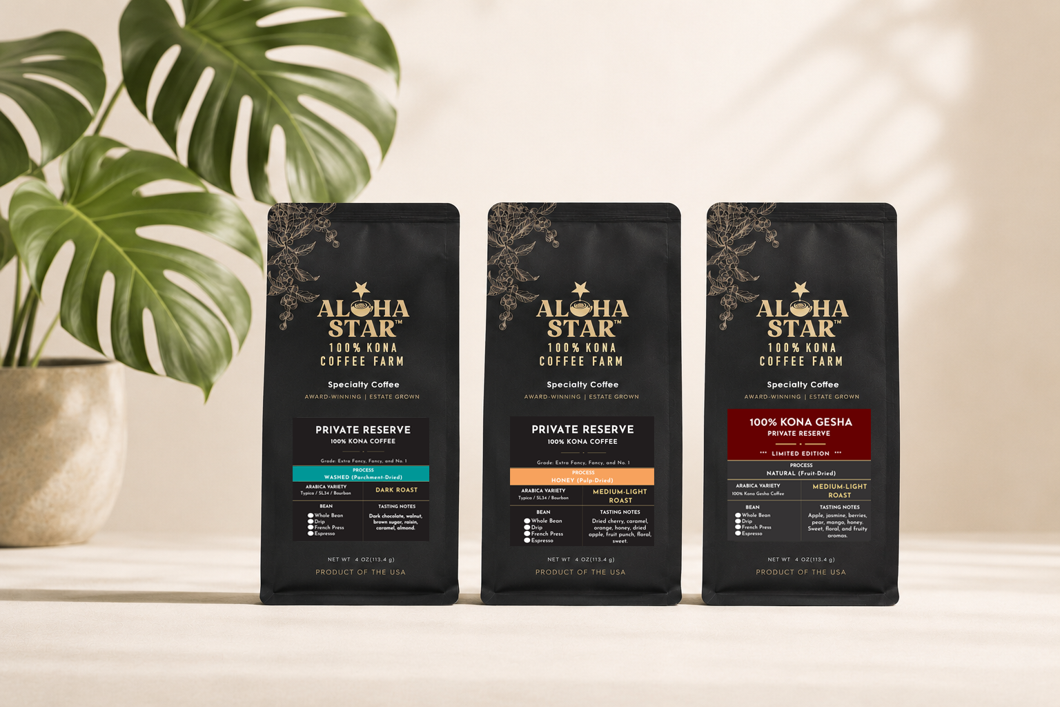 Aloha Star Signature Kona Coffee Collection