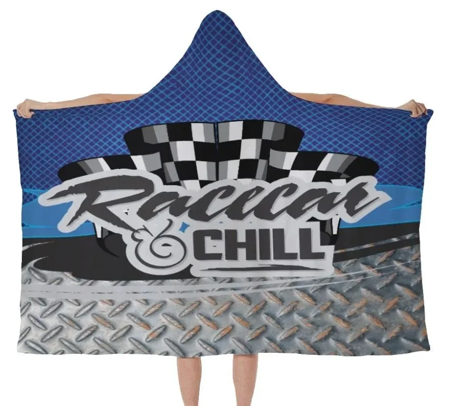 Raceday Hooded Blanket - Racecar and Chill