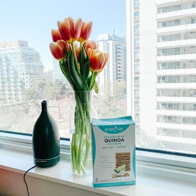 These are a few of our favourite things! @enerjiveinc Rock Salt crackers, tulips, and @sajewellness diffusers, these three are sure to brighten up your spring day!⠀⠀⠀⠀⠀⠀⠀⠀⠀
.⠀⠀⠀⠀⠀⠀⠀⠀⠀
.⠀⠀⠀⠀⠀⠀⠀⠀⠀
.⠀⠀⠀⠀⠀⠀⠀⠀⠀
.⠀⠀⠀⠀⠀⠀⠀⠀⠀
.