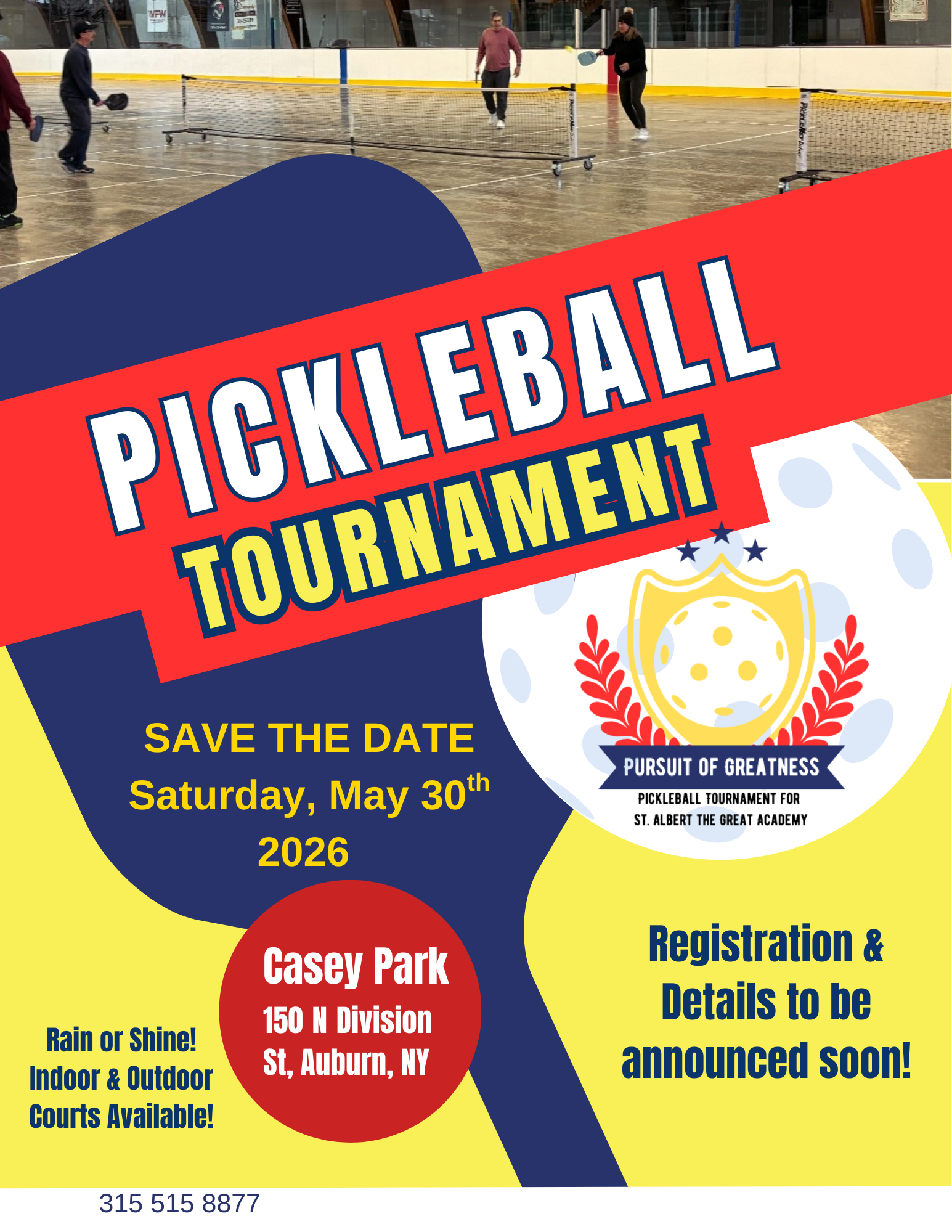 SAVE THE DATE PICKLEBALL TOURNAMENT