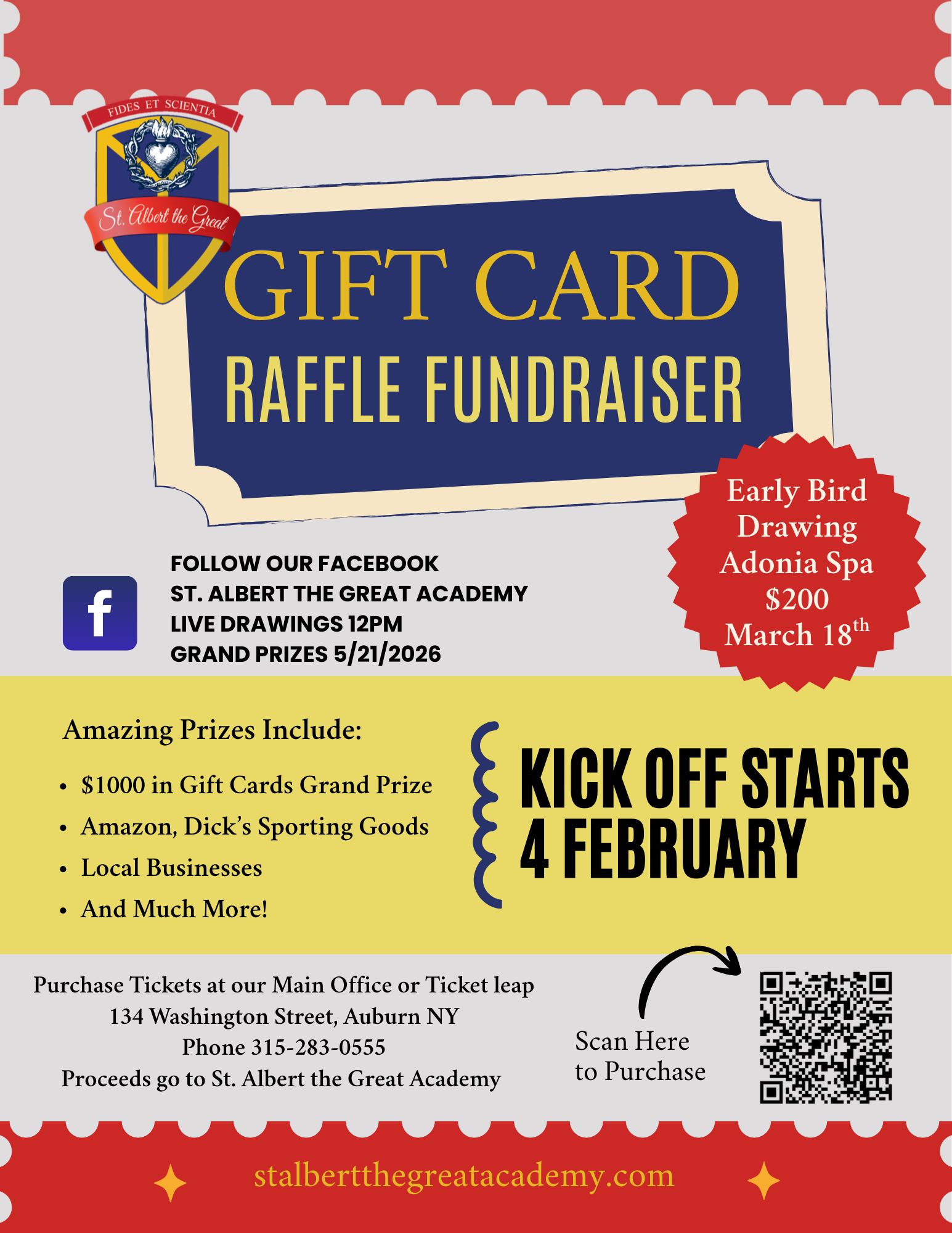 2026 St. Albert the Great Gift Card Raffle