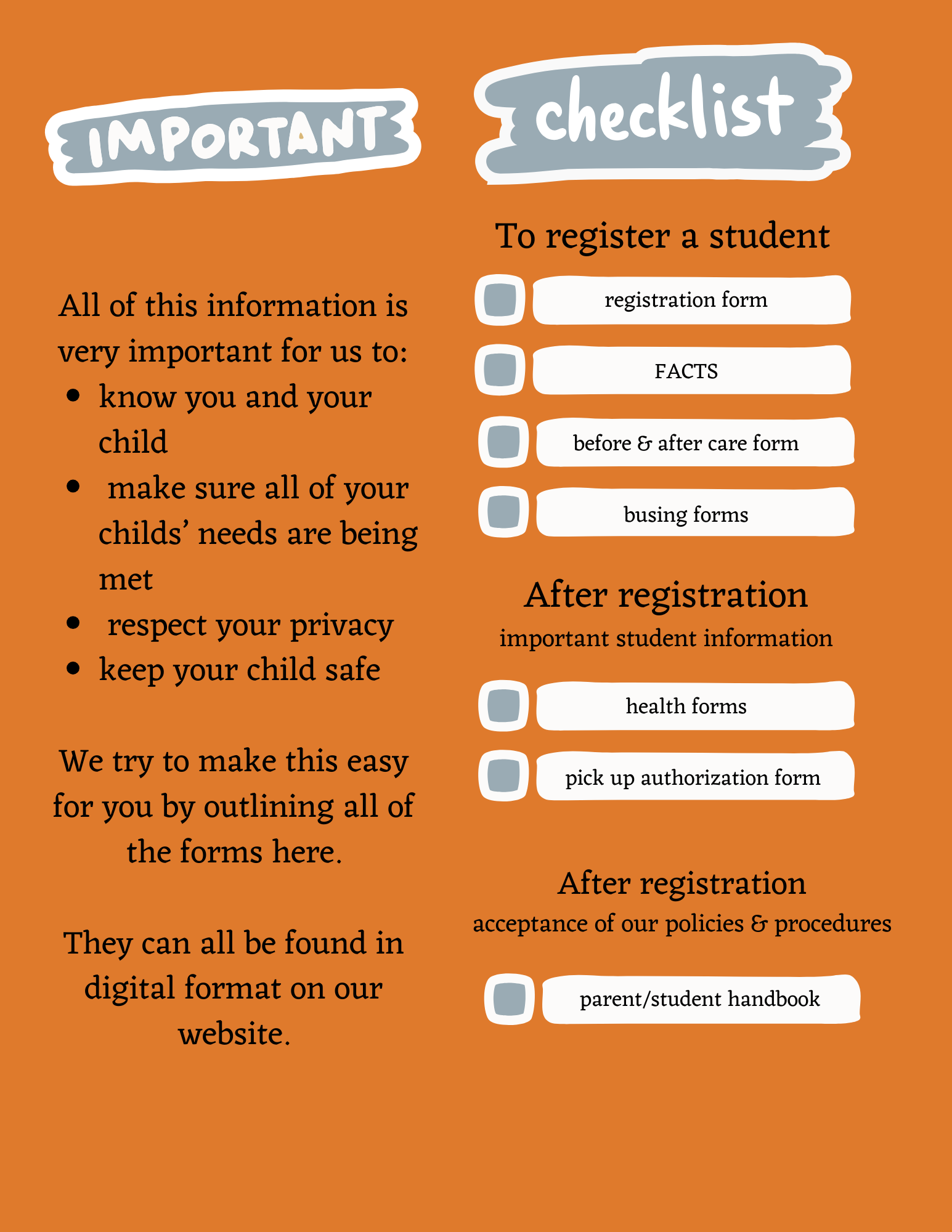 Registration | St. Albert the Great Academy | Catholic Elementary ...