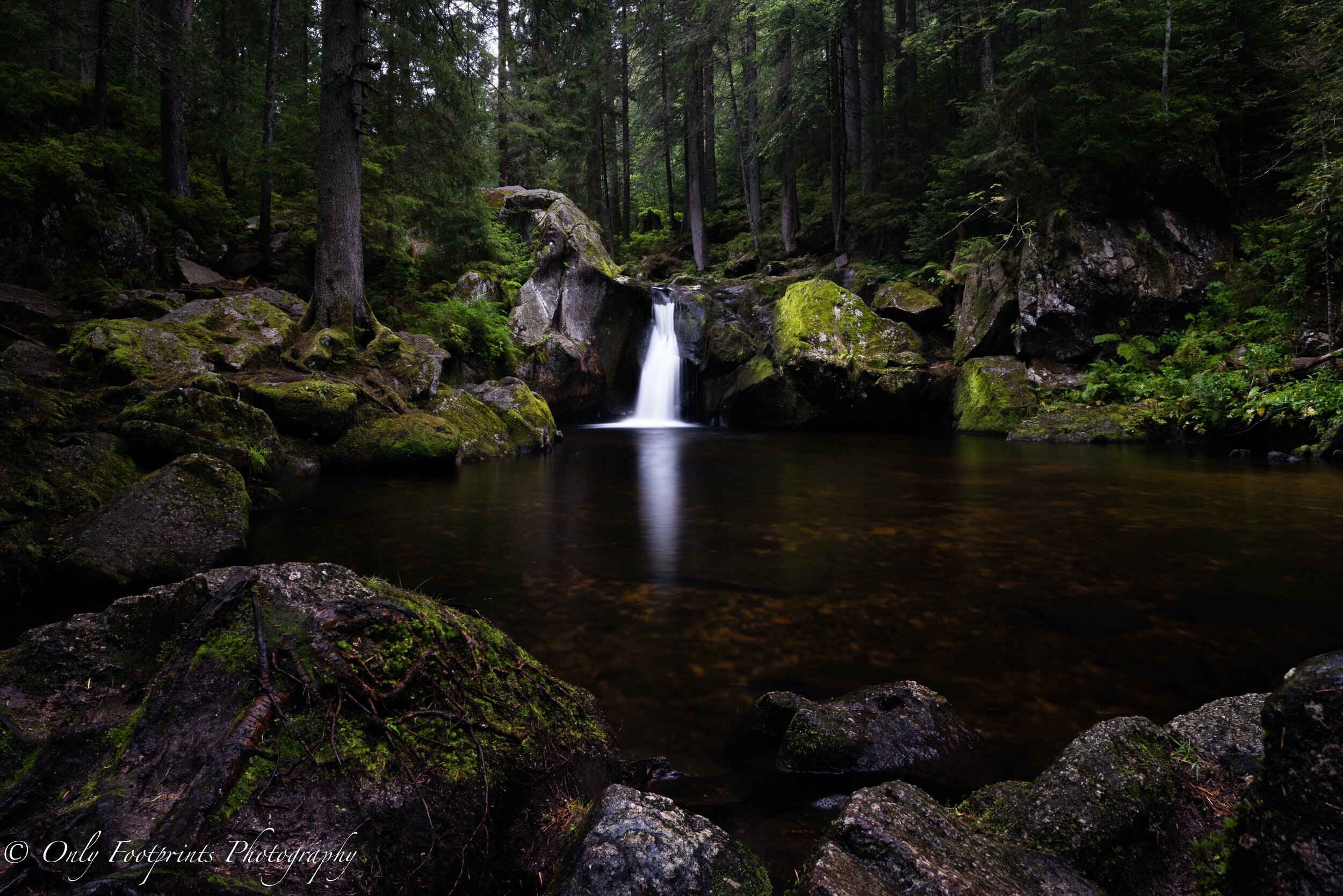 Krai Woog Gumpen waterfall, Black Forest, Germany.