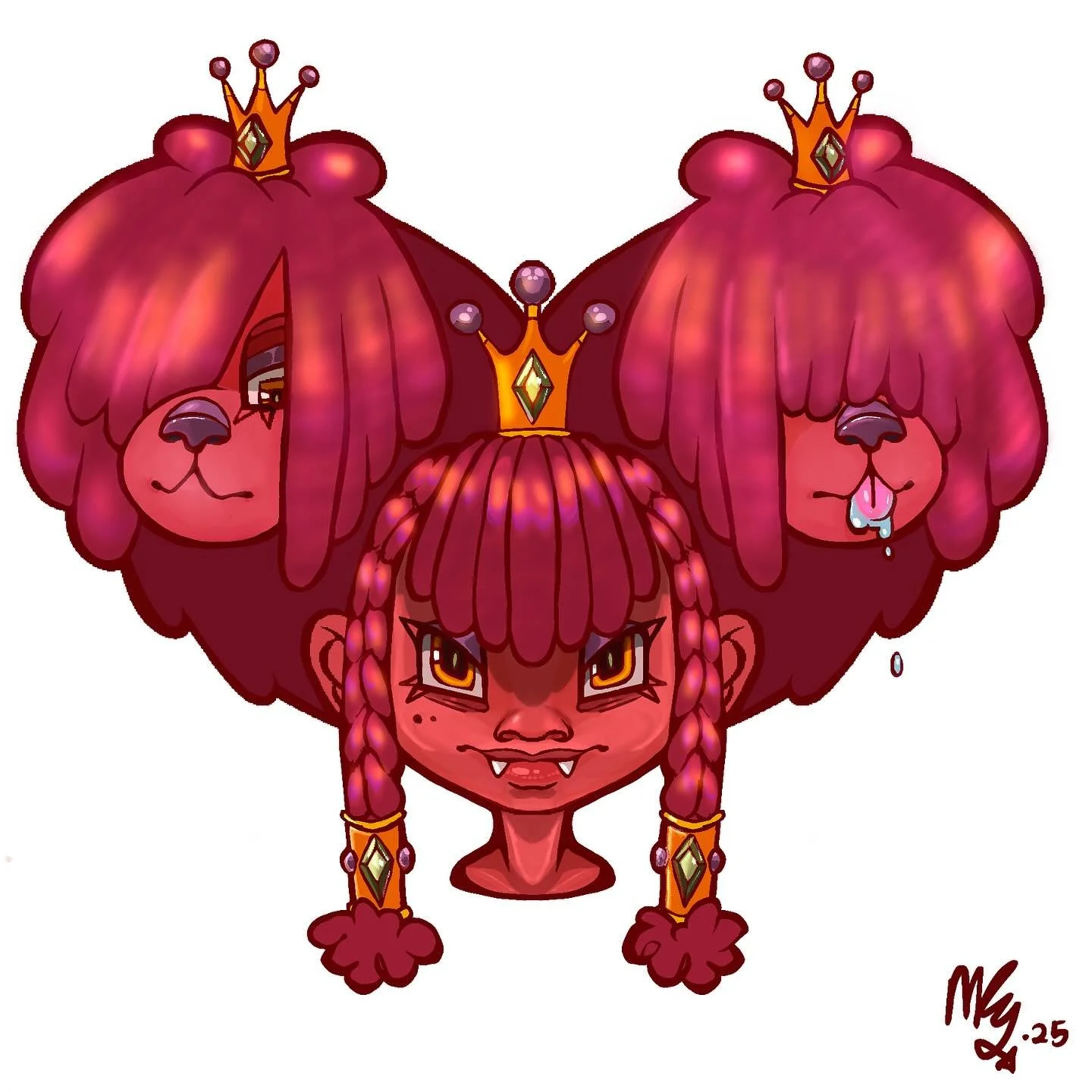 ❤️ 🐶 👧🏾❤️ 🐶 

#oc #artist #artist #digitalart #characterdesign #portrait