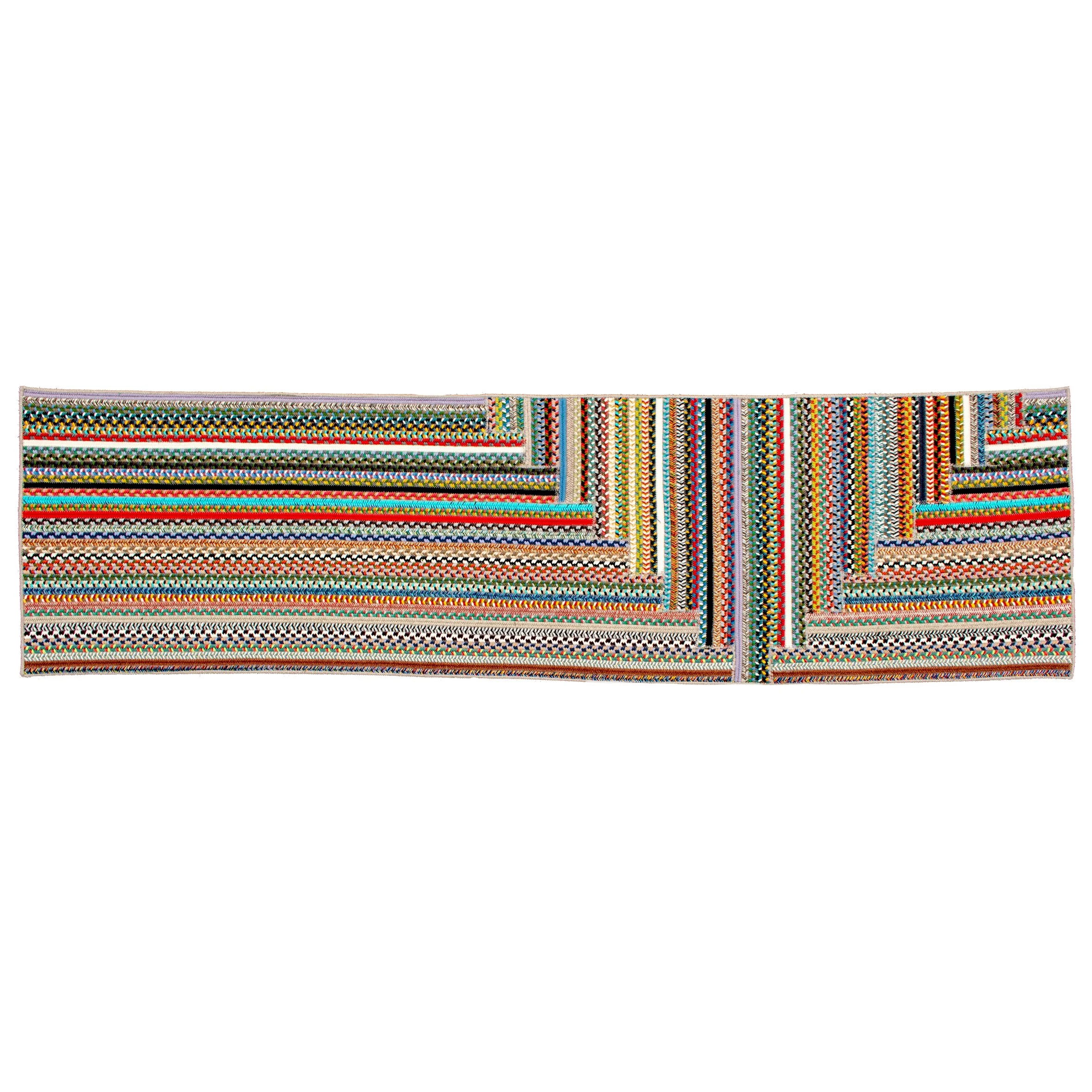 Braided Wool Rug-Runner 2'7" X 9'4"