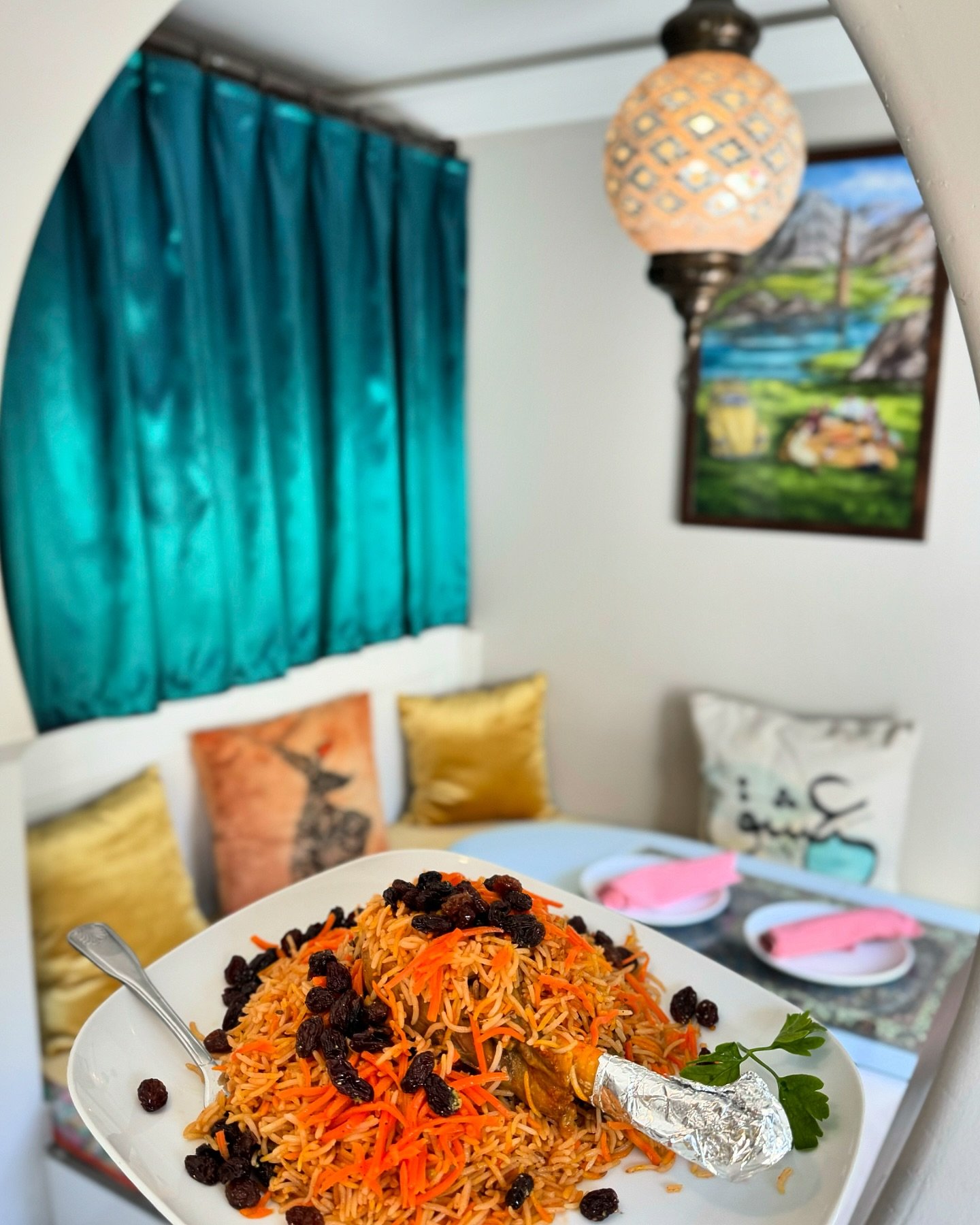Try some of signature Uzbeki Palau in one of our alcoves. We are open Wednesday-Saturday for dinner. Book your tables now at the link in our bio or at setaaraac.com. 
. 
. 
. 
#setaara #silkroadac #afghanfrenchfusion 
.
.
.
About us: We are open for 