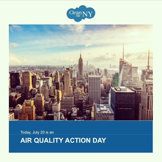 Today is an air quality action day!! High levels of particles have been forecast across the state, so let&rsquo;s do our part to reduce adding to them by utilizing sustainable transportation when possible or work from home if you can to help keep our