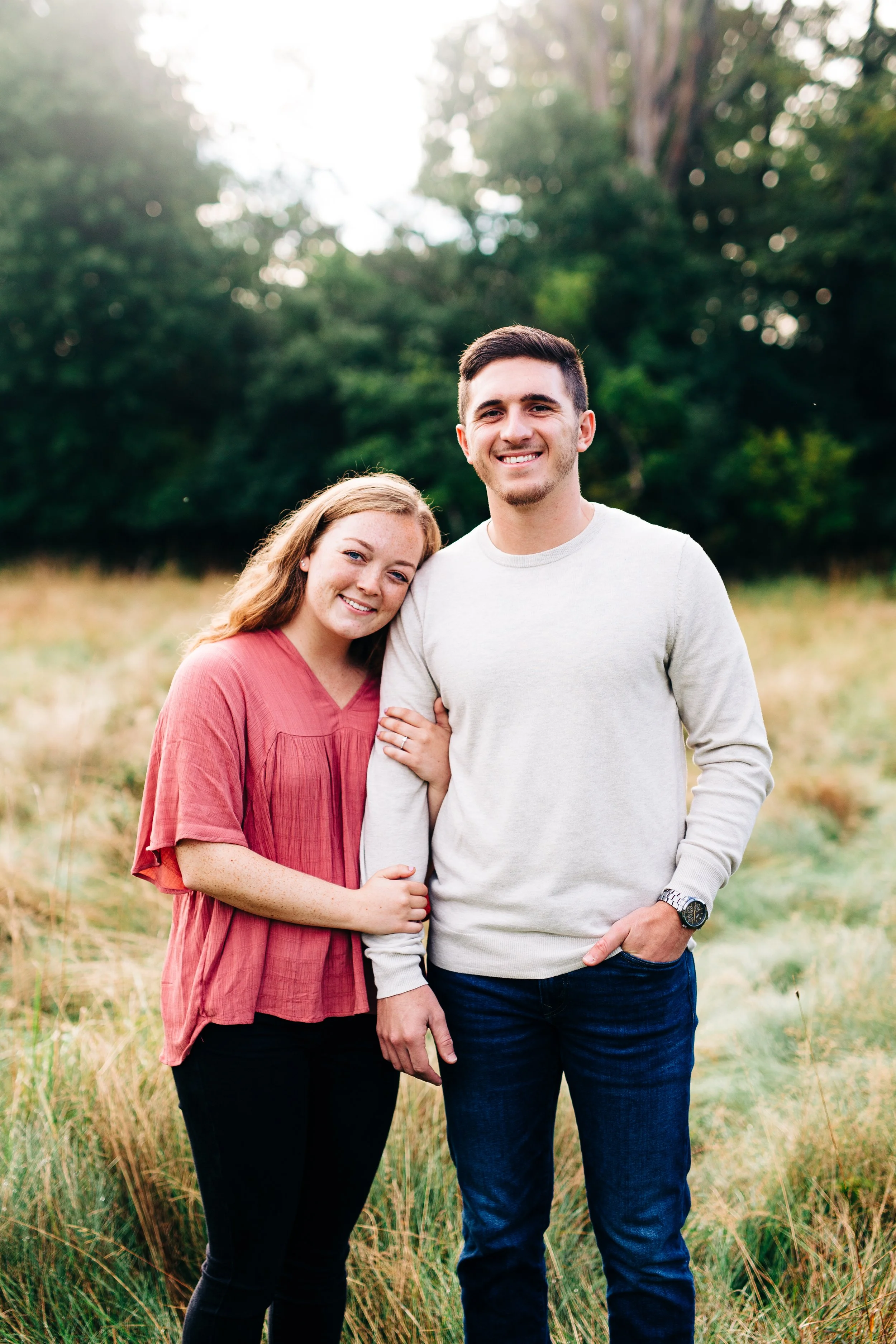 couple in a field at Trexler Memorial Park