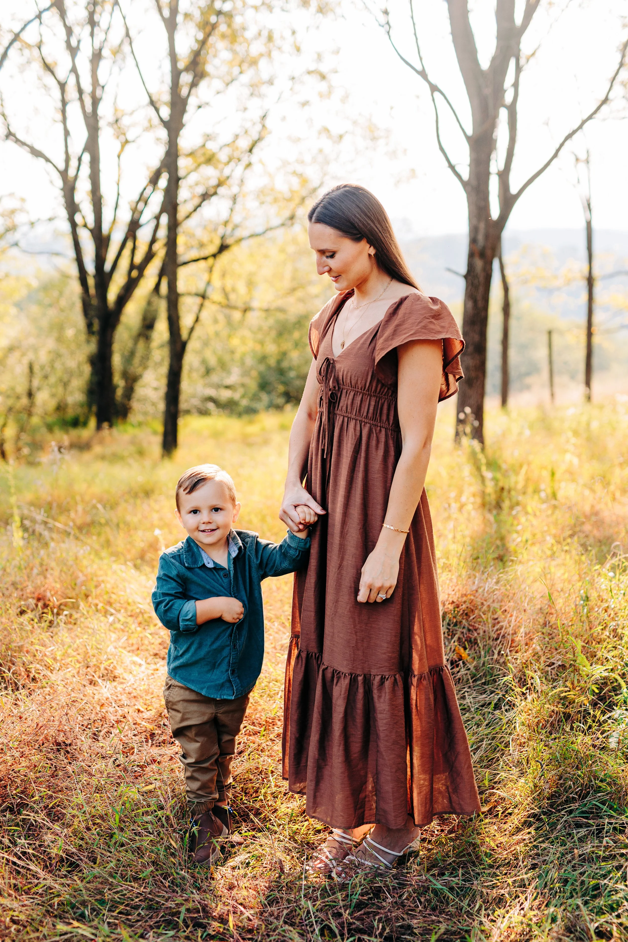 mother and child pose at Trexler Nature Preserve