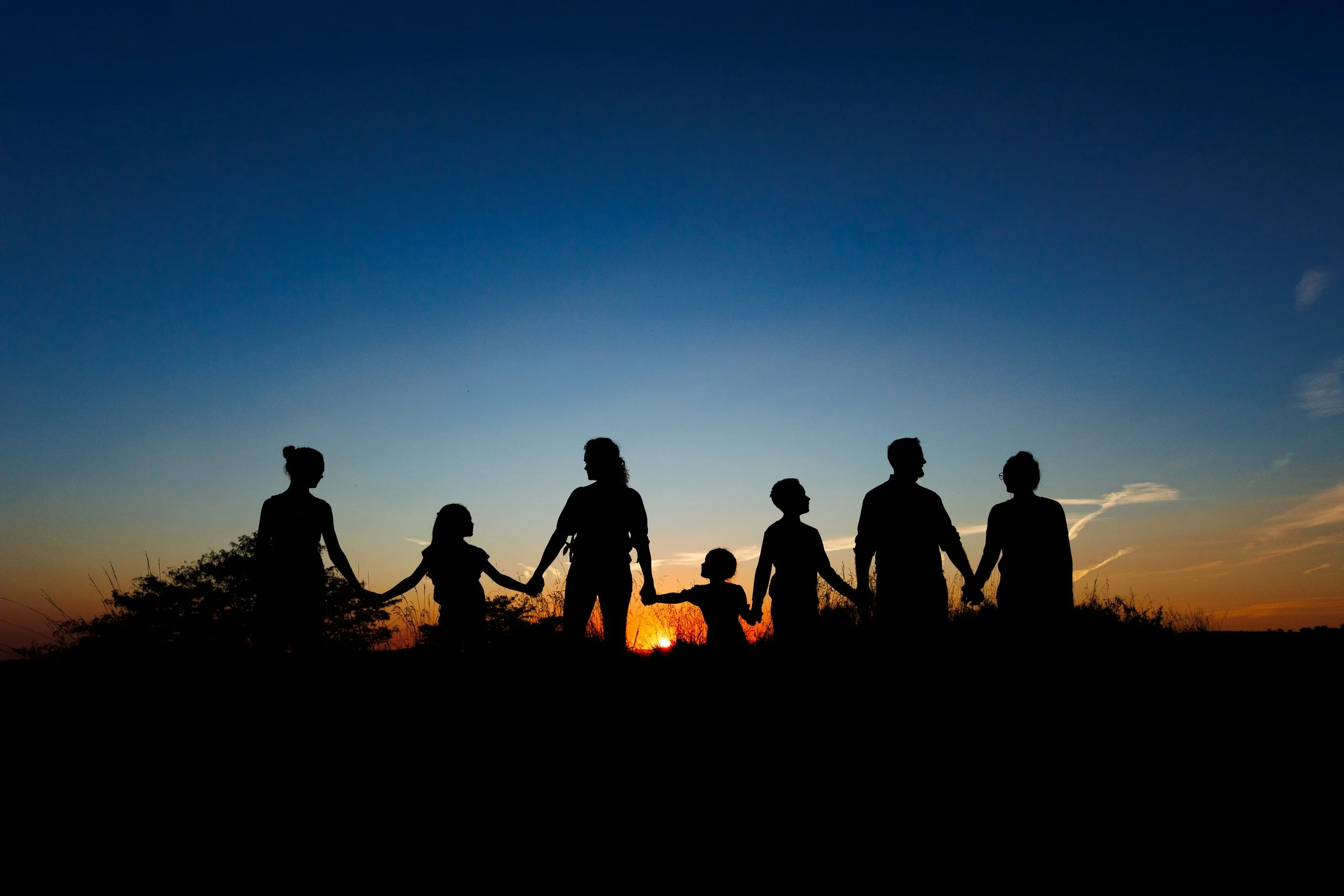 Large family silhouette at Trexler Nature Preserve