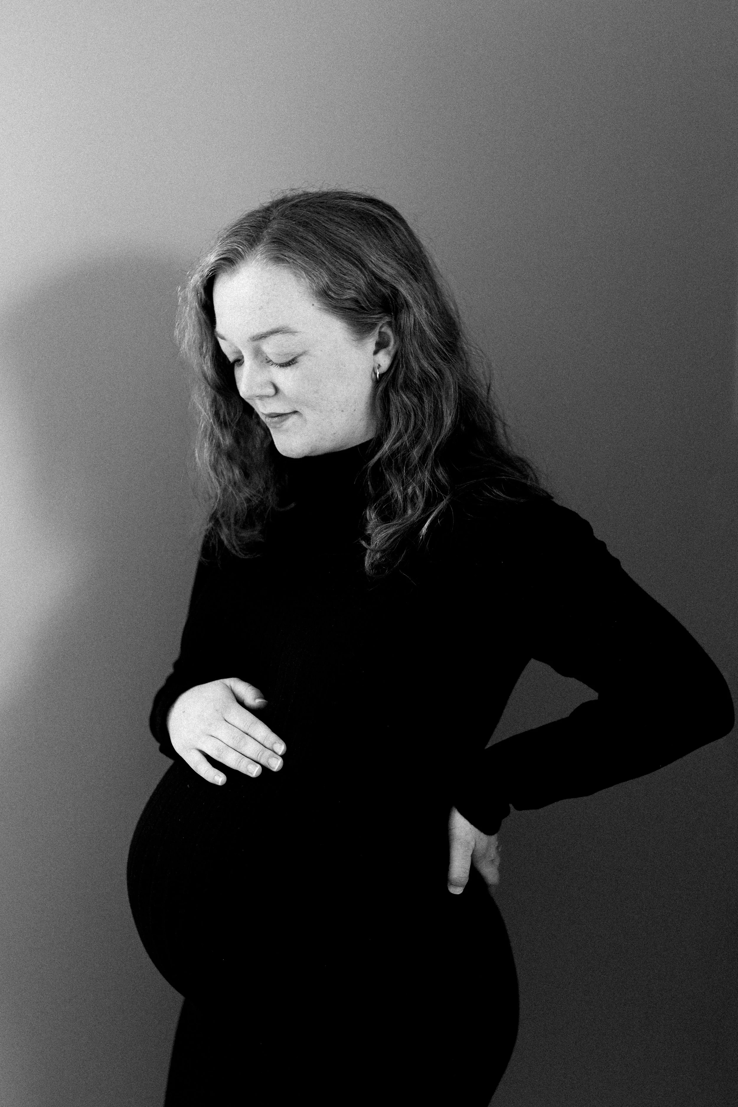 Maternity portrait indoors in Allentown