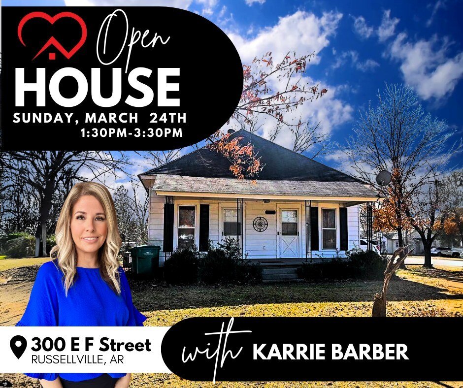 Don't miss out on our Open House event happening tomorrow at 300 E F Street from 1-3 pm! We're excited to welcome you and showcase this fantastic property! ❤️ 🏠 🔑

#LiveLoveArkansas #ElevatingRealEstate #RiverValleyRealEstate #OpenHouse #OpenHouseE