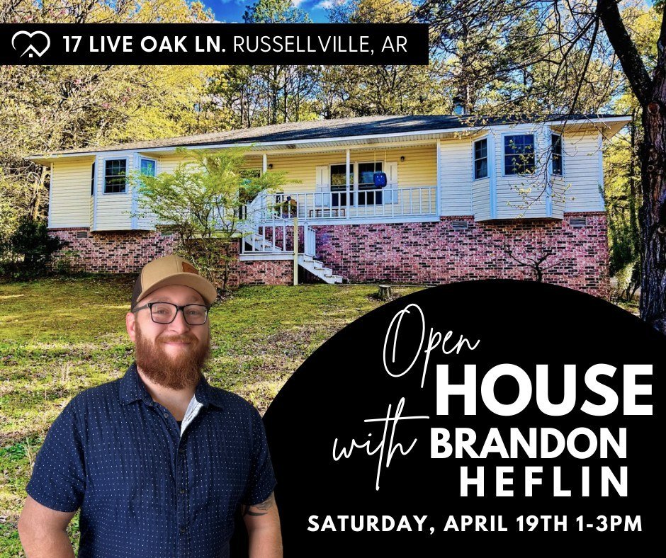 Don't miss our Open House with Agent Brandon Heflin at 17 Live Oak Lane tomorrow from 1-3 PM! 🏠 🔑

This beautiful West Russellville listing offers a rare opportunity to live in peaceful serenity just moments away from the bustle of town life. From 