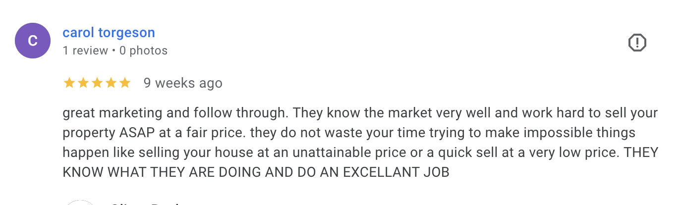 Oro Valley homeowner review of Oliver Realty selling their home