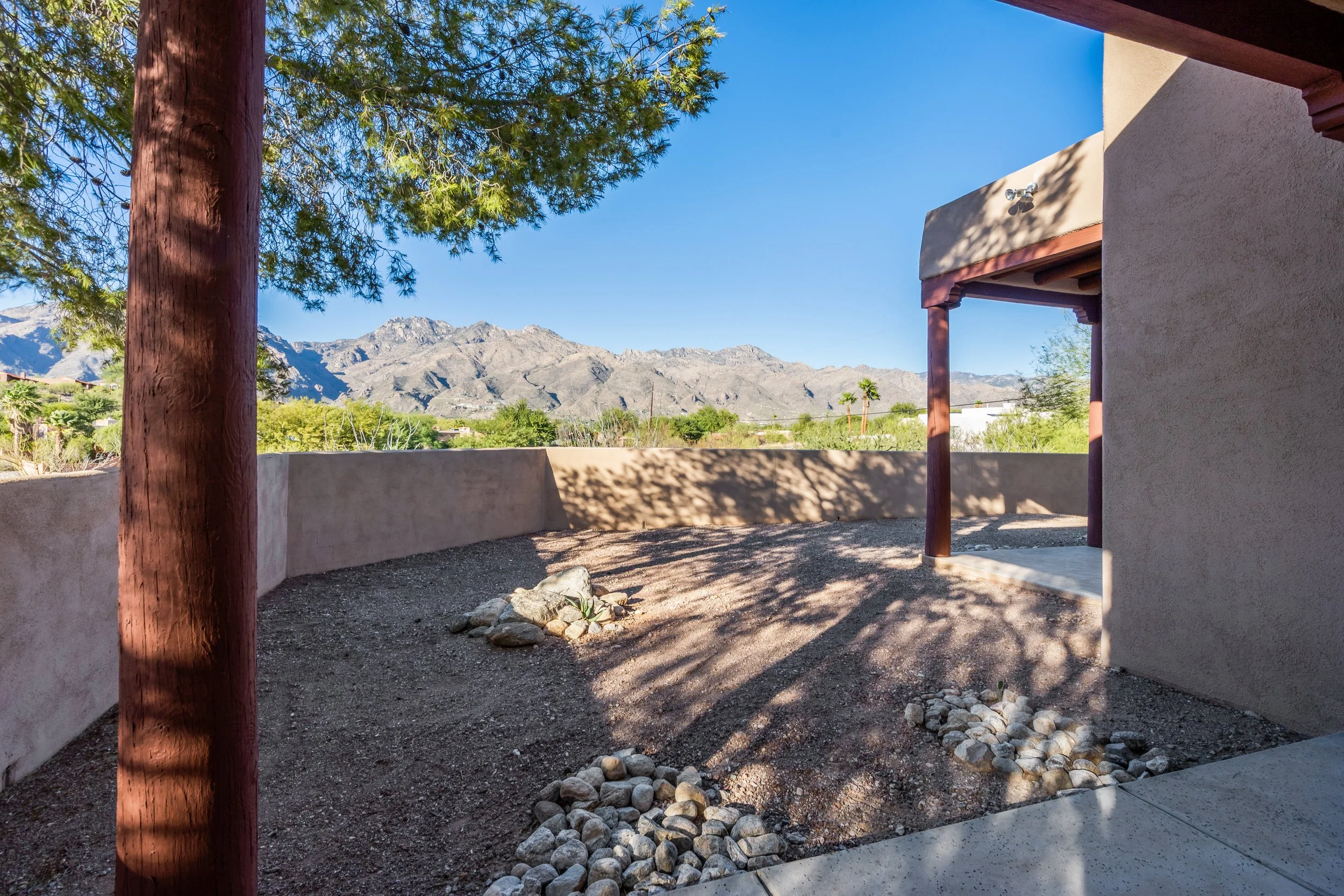 Catalina Mountain view from backyard of Oliver Realty sold Foothills home