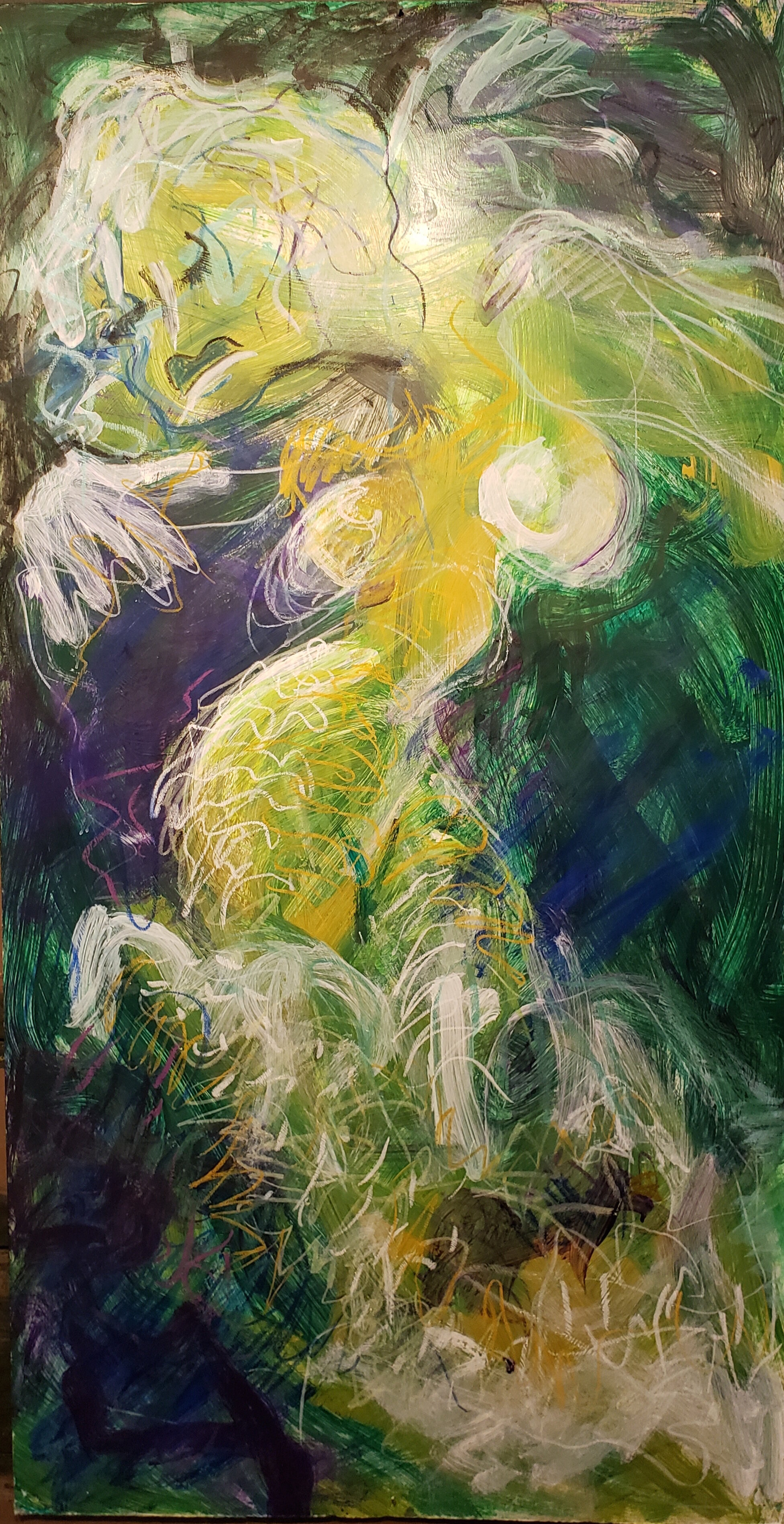 Mermaid Dancing in the Breakers$525.0024” x 48” Acrylic on Paper