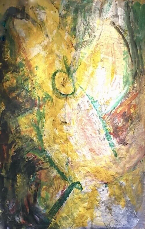 “Owl Man”$600.0036” x 54” Acrylic on paper