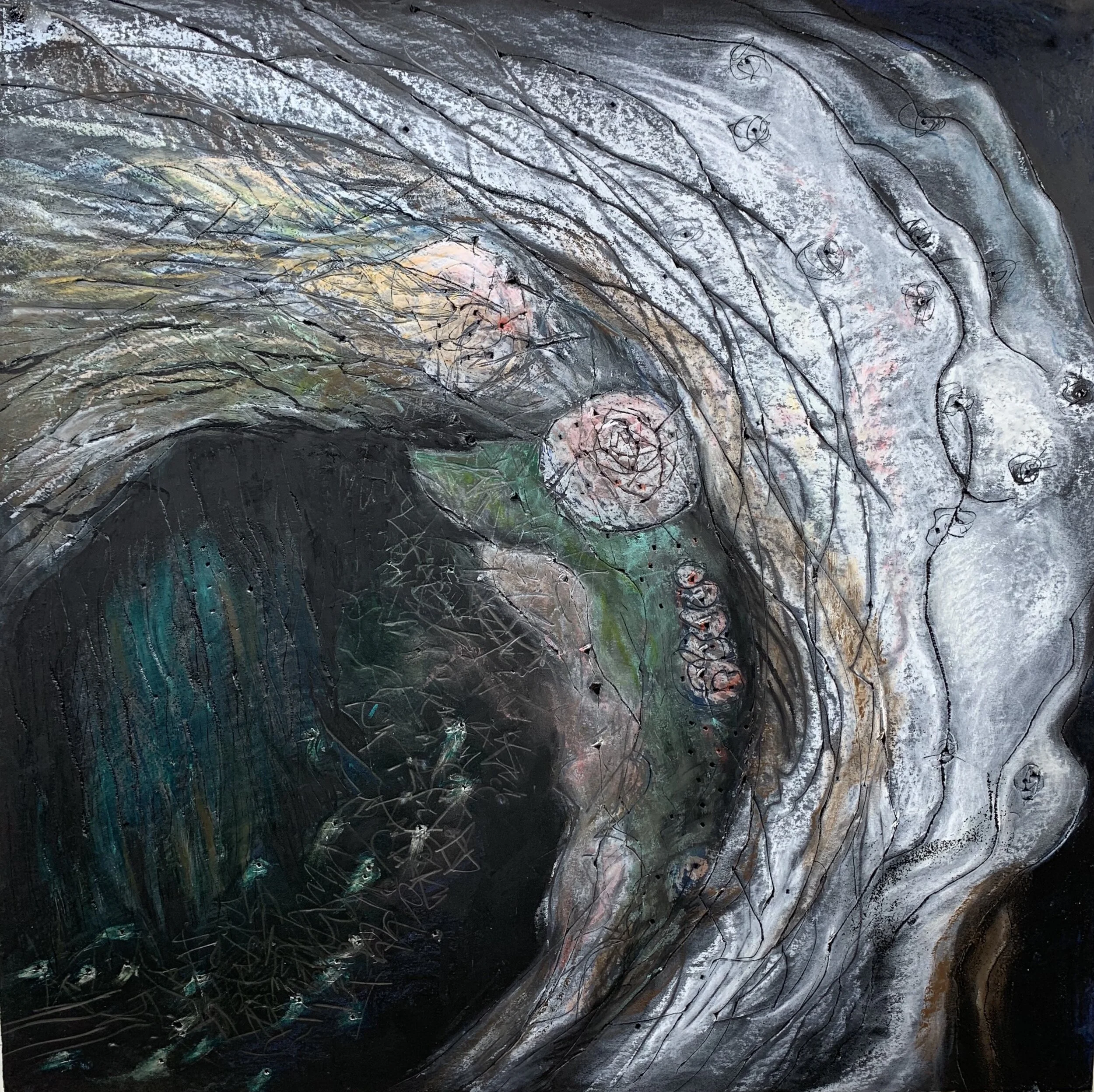 My Imagination is My Home$800.0024” x 24” Oil Pastel on foam core board