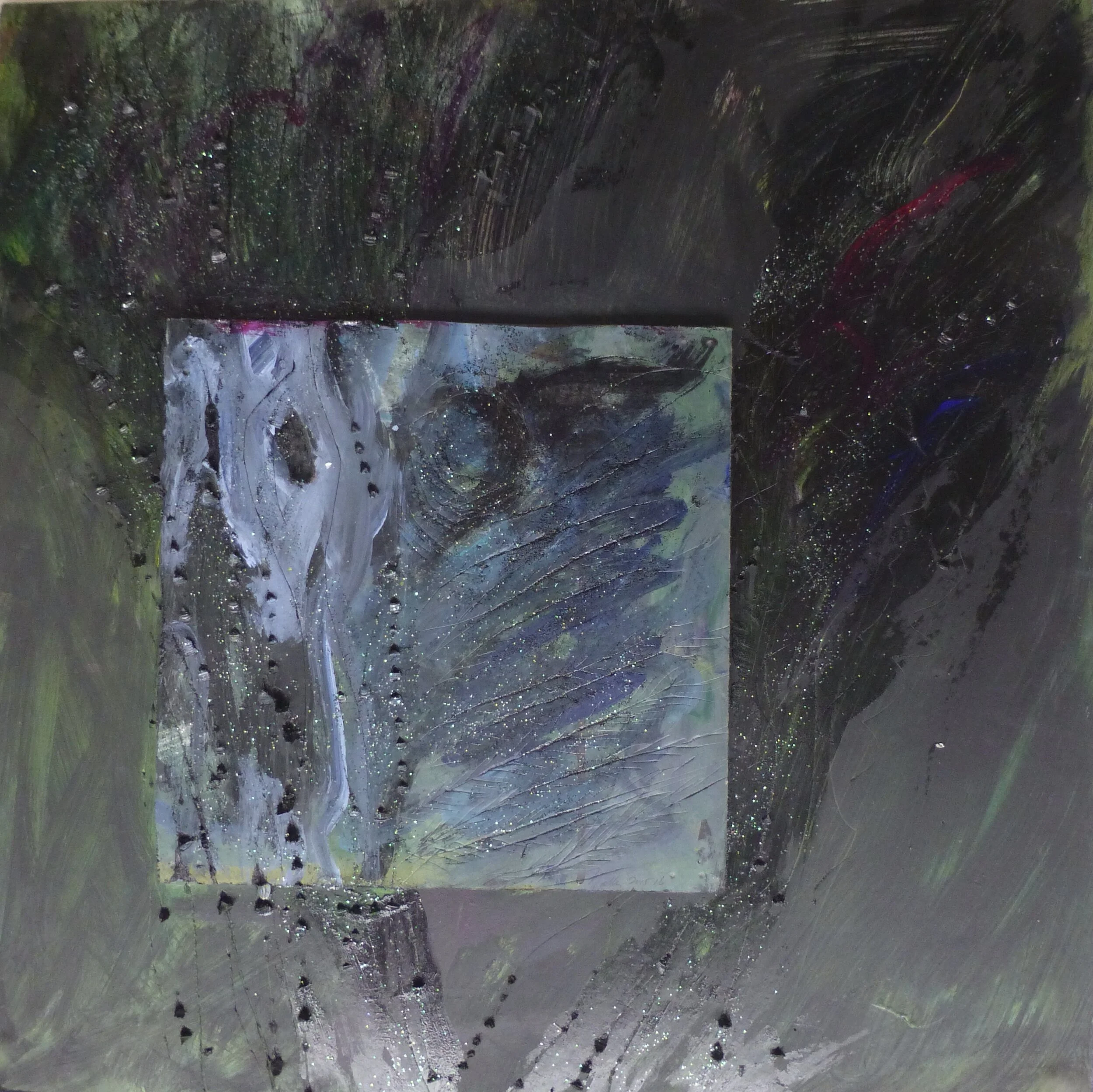 That’s Where the Squirrel Lives$80024” x 24” Oil Pastel on foam core