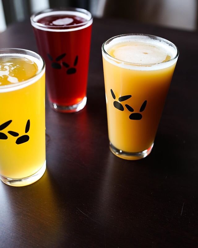The summer additions. 👆 You are looking at Uncle Philsner Pilsner, Juicy Lucy the Kettle Sour, and our newest member of the family a New England Pale Ale - Dank Hank. Named for its extra hoppy aroma. Have you been by to try one yet???? 🍻🍻
.
.
.
 #