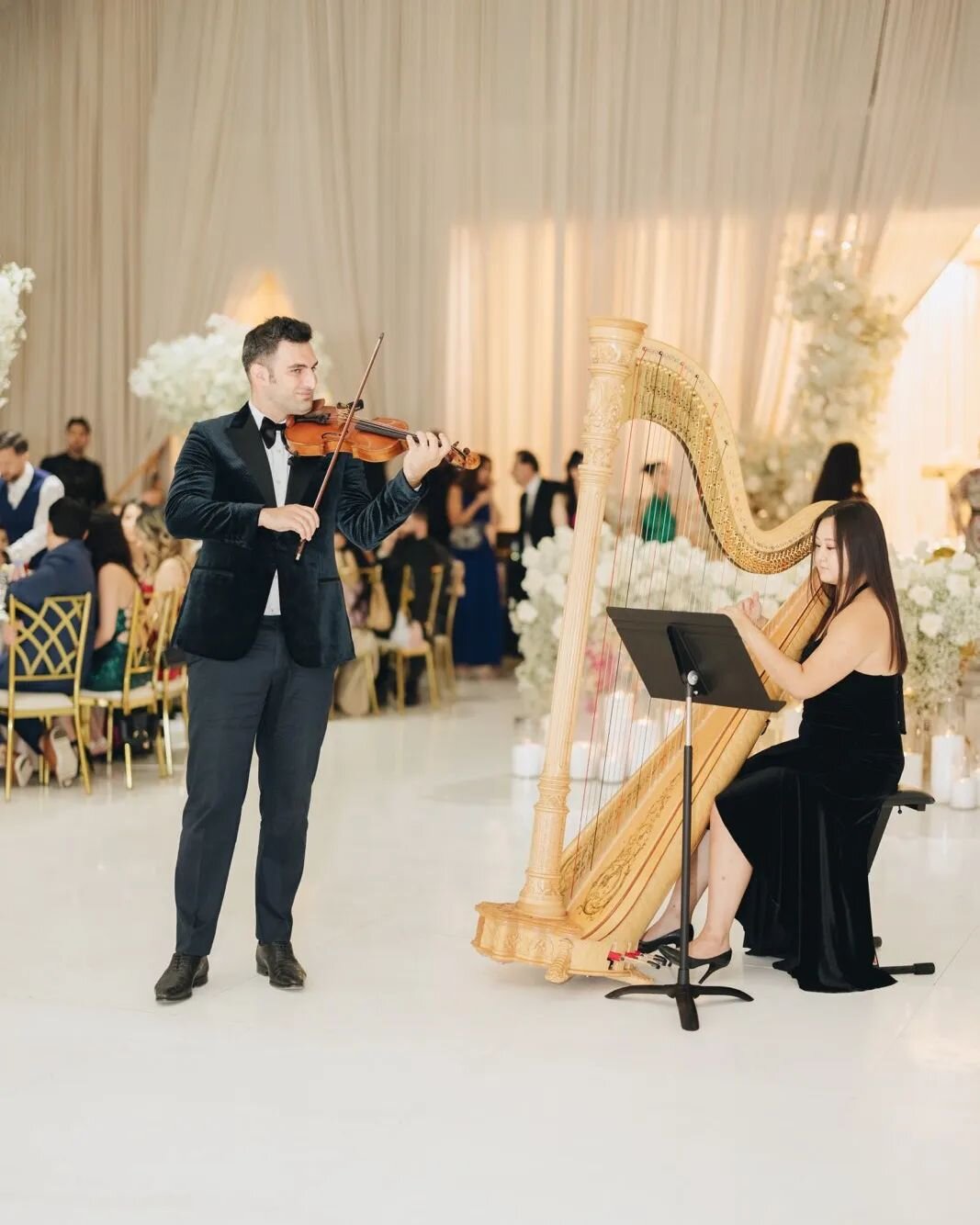 There's just something about first dances at Palladio Banquet Hall.

Our shimmering strings accompanied this classy couple dancing to Andrea Bocelli's &quot;L'appuntamento&quot;.

Thank you for having us add our special touch to your wedding receptio