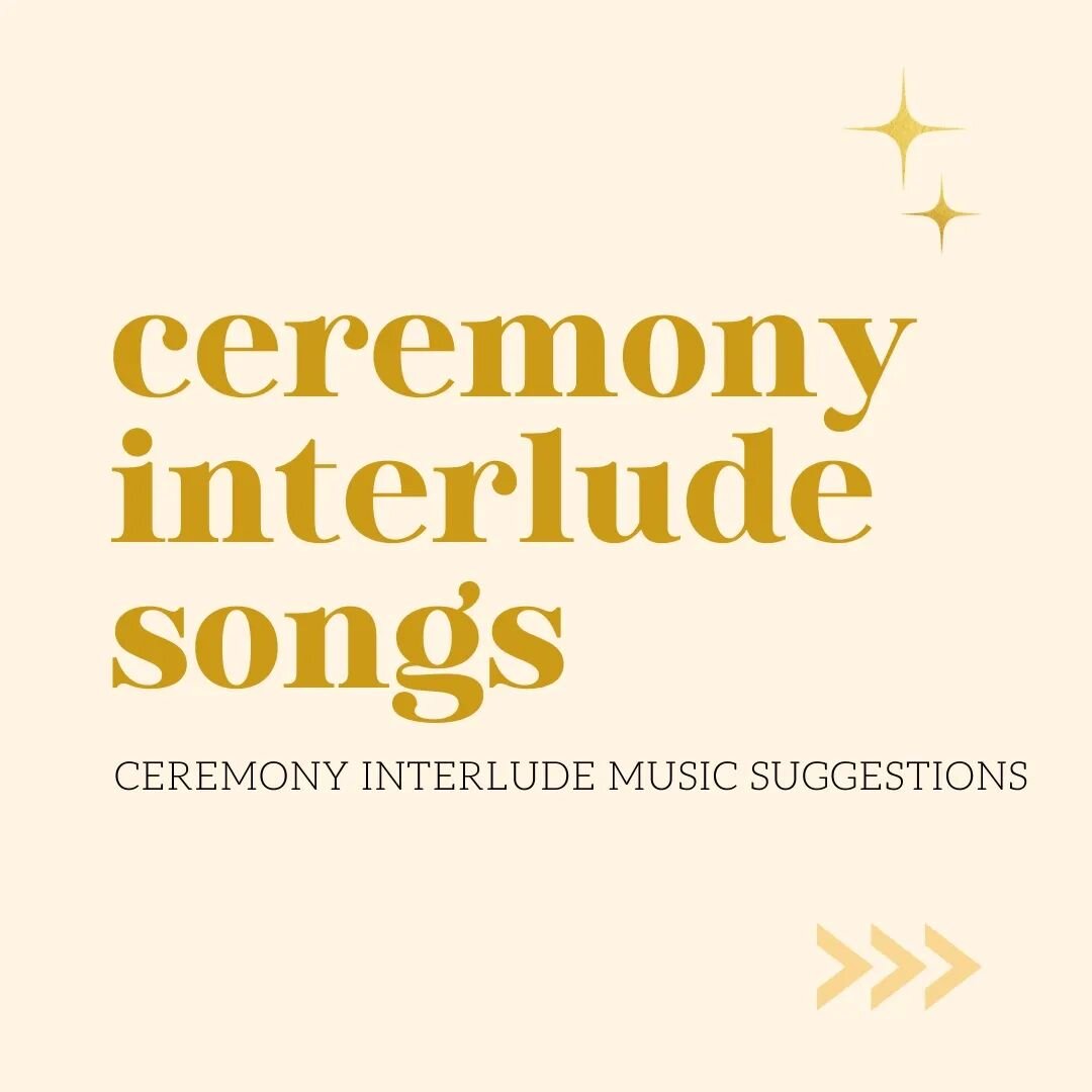 Let's talk about interlude music! 🕯🤍 Swipe to check out some of our favorite suggestions. 

Incorporating a unity ritual or cultural tradition into your wedding ceremony helps make it more unique and personalized. Adding reflective and instrumental