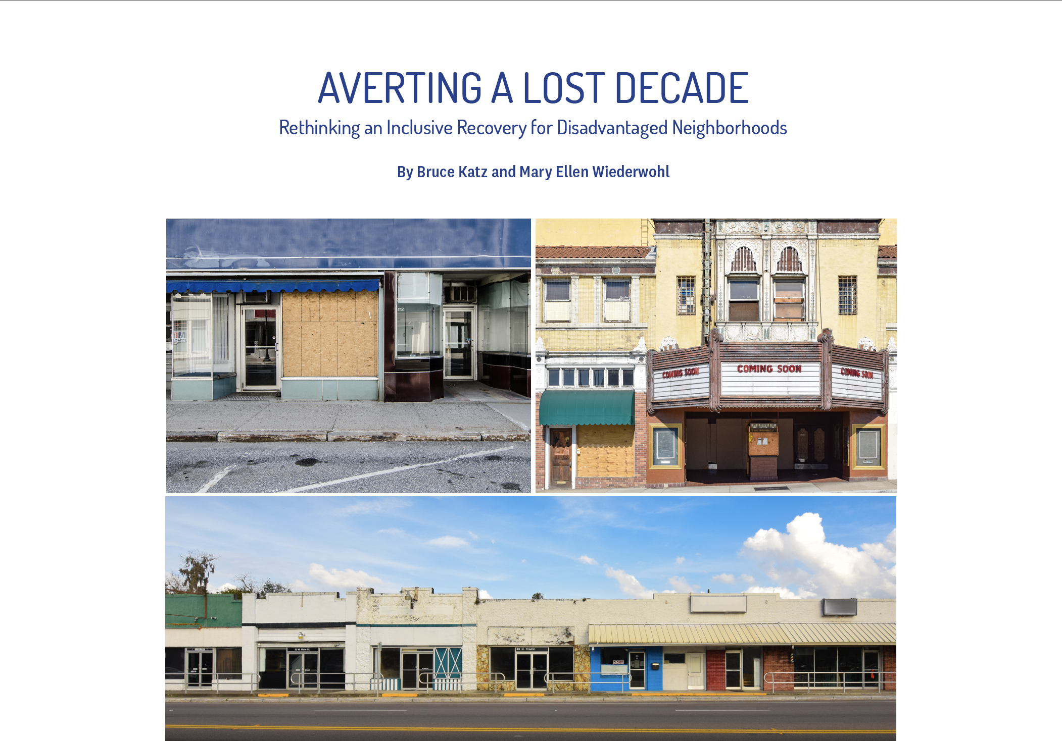 Averting a Lost Decade...