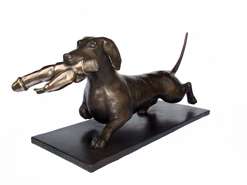 'He's Caught a Rabbit' Bronze Edition of 7