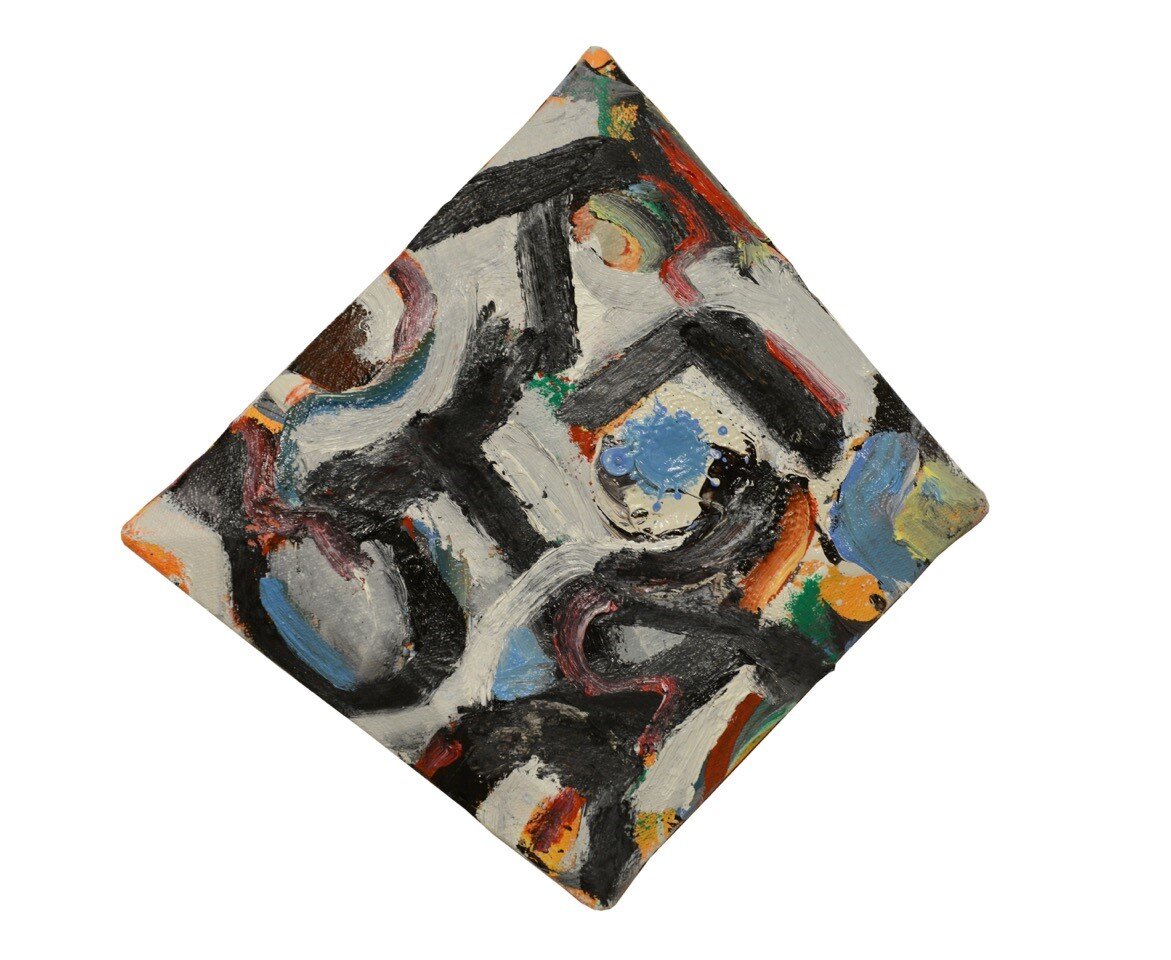 Barry Mason - Button #17, oil on canvas, 8 x 8 inches