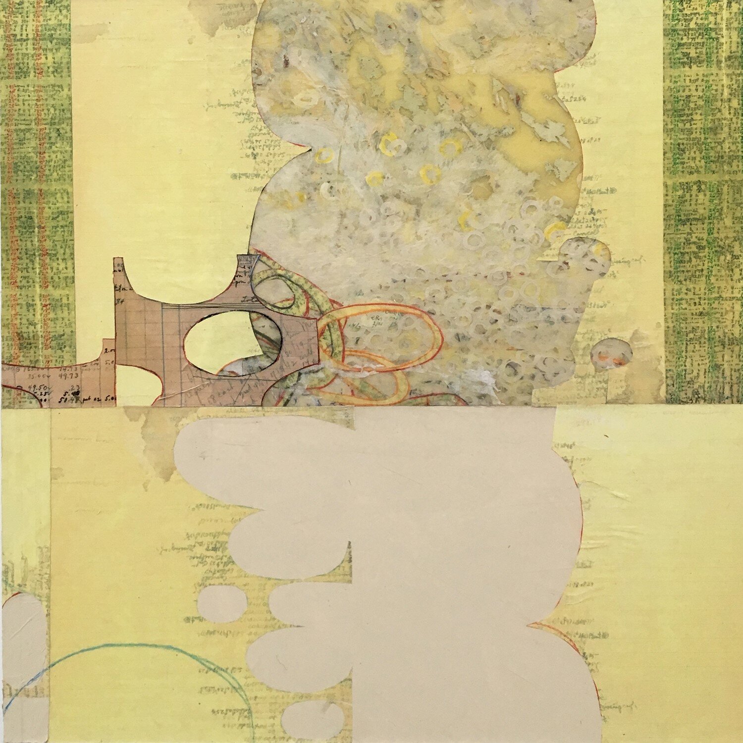 Jemison Faust - Span of Time, 1800-2020 no. 3, Mixed media18 x 18 inches