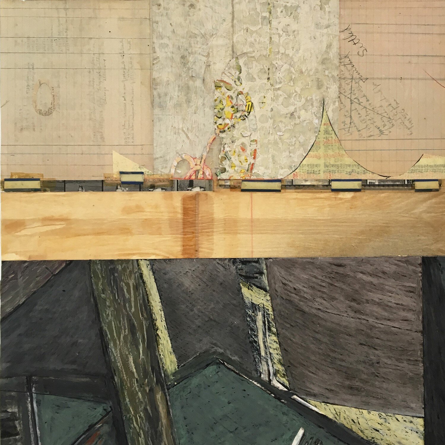 Jemison Faust - Span of Time, 1800-2020 no. 2, Mixed media18 x 18 inches