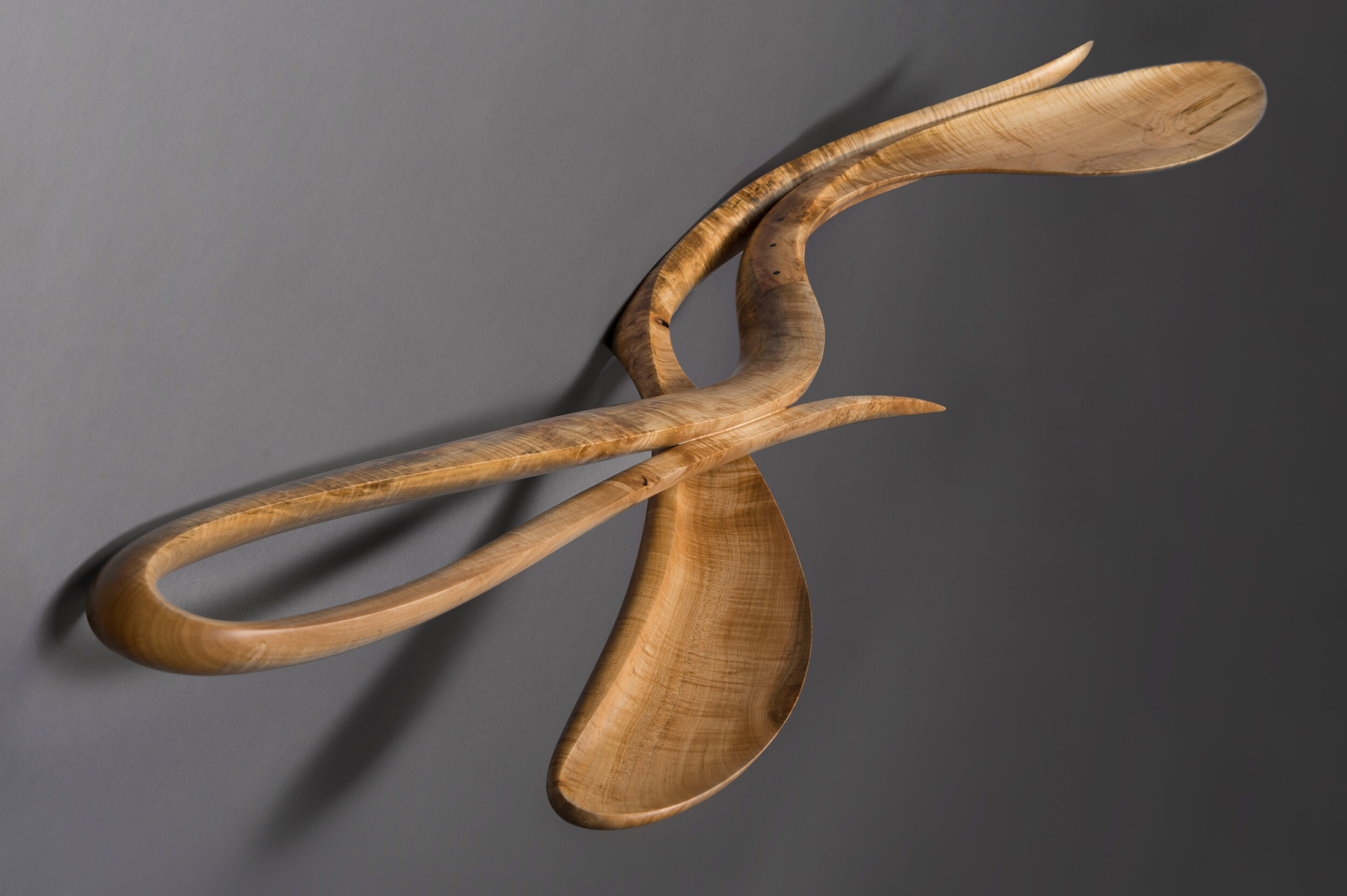 Patrick Kana - Nascent, Curly soft Maple (sourced from Easton, MD) 52 x 15 x 8 inches, 2014