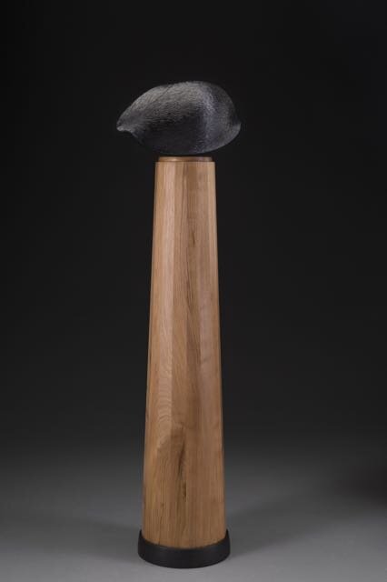 Patrick Kana - Specimen 2: Cycad, dyed poplar, butternut, 46 x 13 x 8 inches